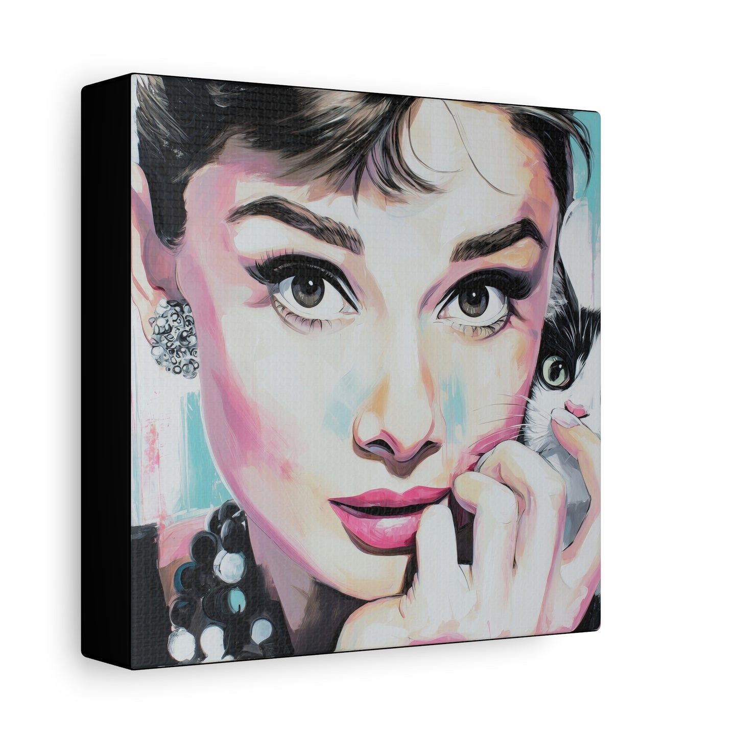 Gallery Wrapped Canvas, The Diva Project Art Canvas, Pinup Art Canvas – Audrey Hepburn - ONE