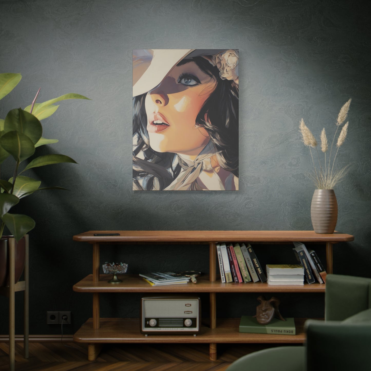 Gallery Wrapped Canvas, Wranglers and Wreckage Art Canvas, Erotic Pinup Art Canvas – Clementine