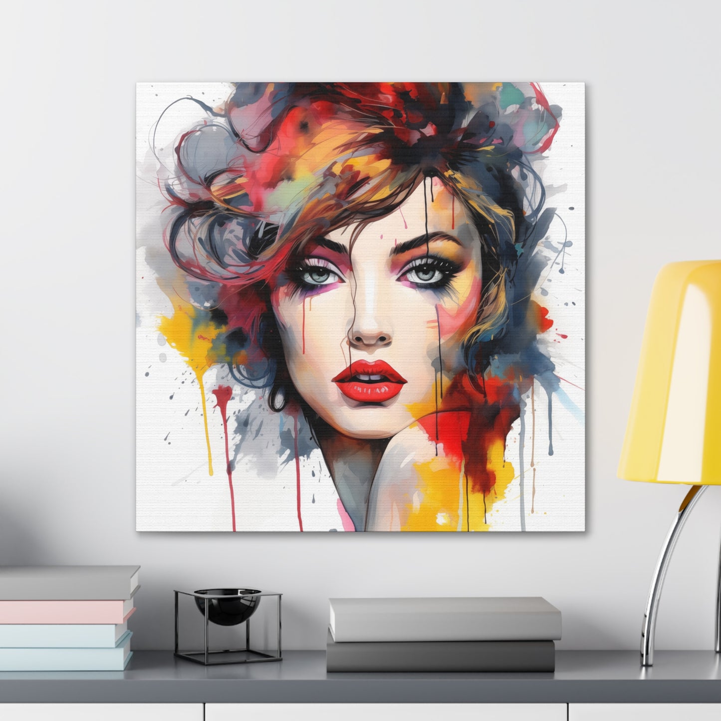 Canvas Wall Art, Gallery Wrapped Pop Art, Femme Doll Wall Art – Alessia