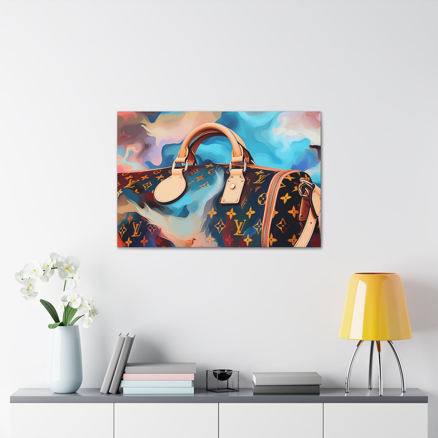 Canvas Gallery Wrap - LV Designer Inspired Wall Art - Abstract