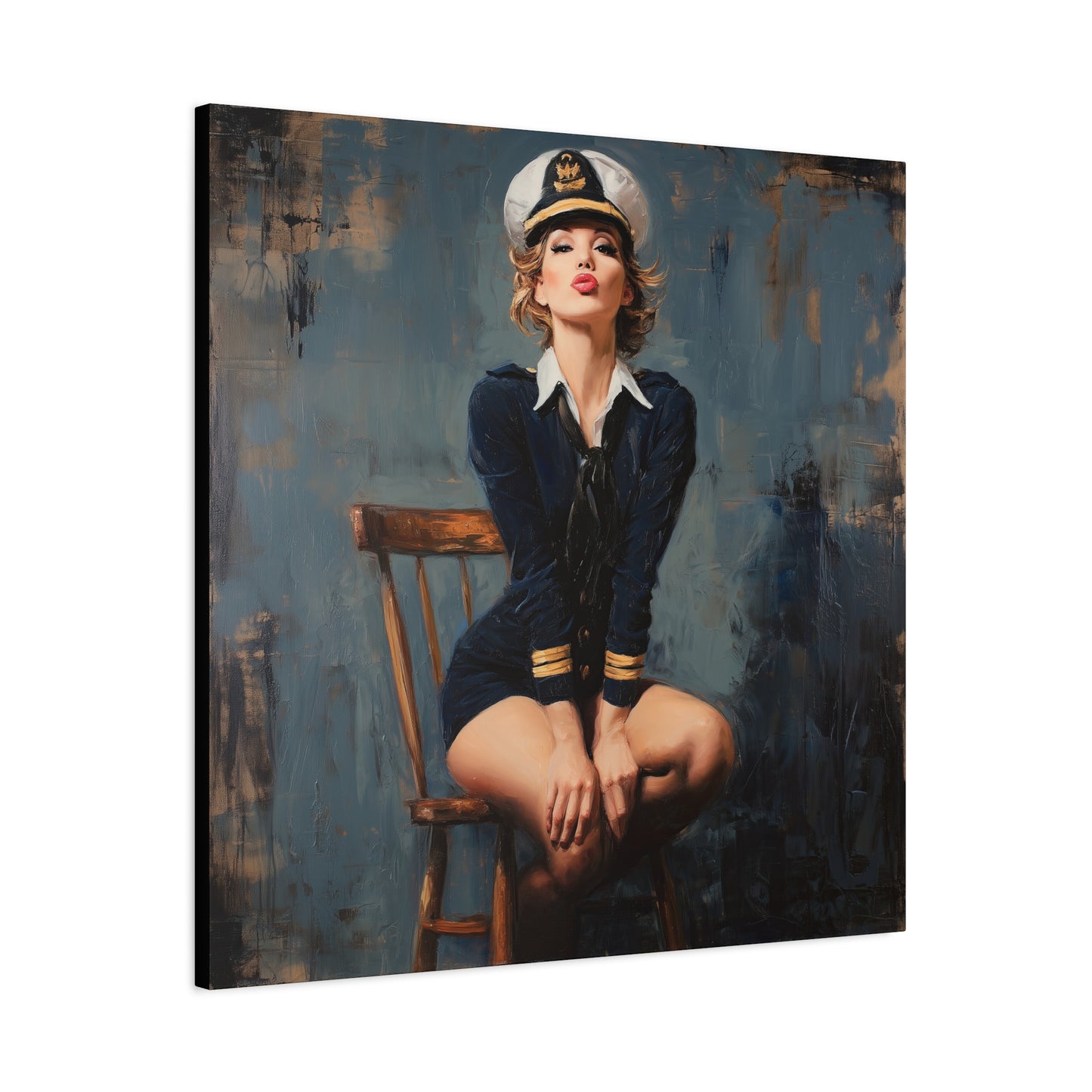 Gallery Wrapped Canvas, Liberty and Lace Art Canvas, Erotic Pinup Art Canvas – Ginger
