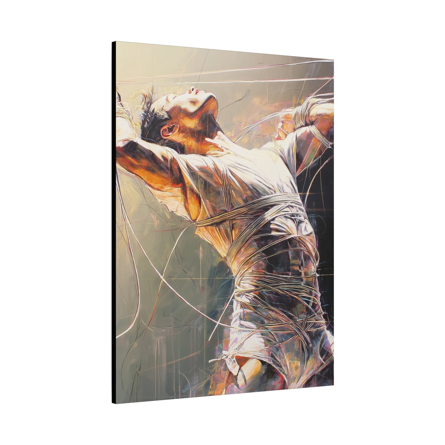 Gallery Wrapped Canvas, Ropes and Reverence Art Canvas, Erotic Shibari Art Canvas – Nikolai