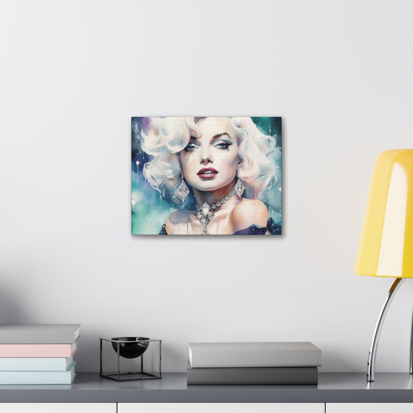 Canvas Wall Art, Gallery Wrapped Pop Art, Celebrity Wall Art – Marilyn Monroe - Diamonds
