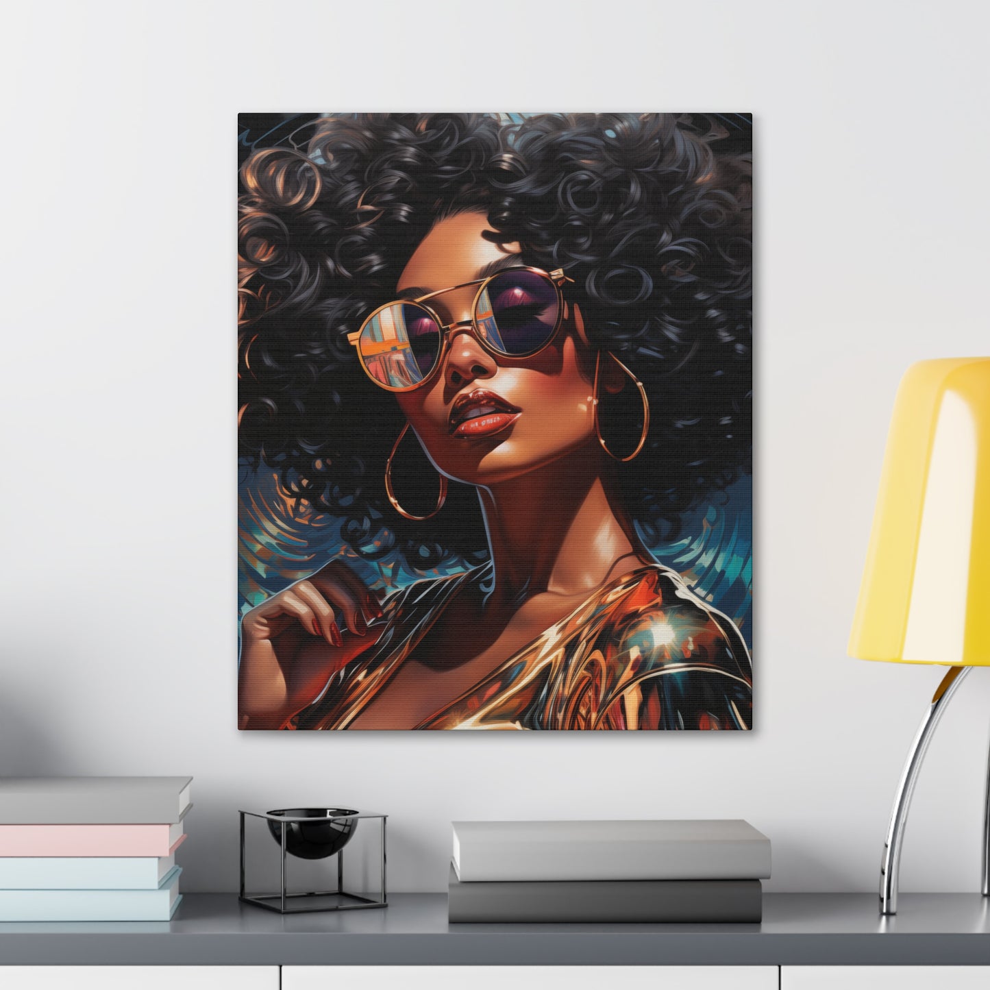 Gallery Wrapped Canvas, Retro Urban Queen, Femme Doll Art Canvas – Kesha