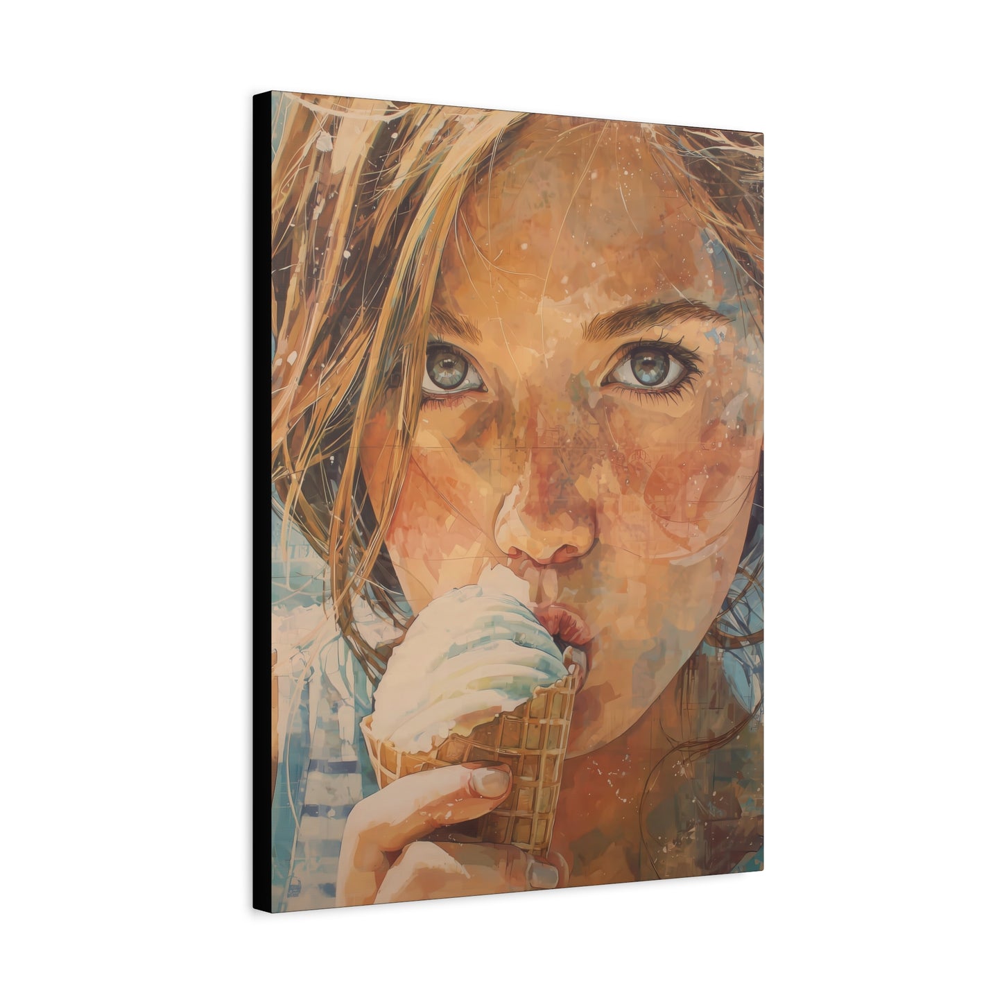 Gallery Wrapped Canvas, Sweet Summer Nostalgia, Sugar and Spice Art Canvas, Ice Cream Dreams Art – Bea