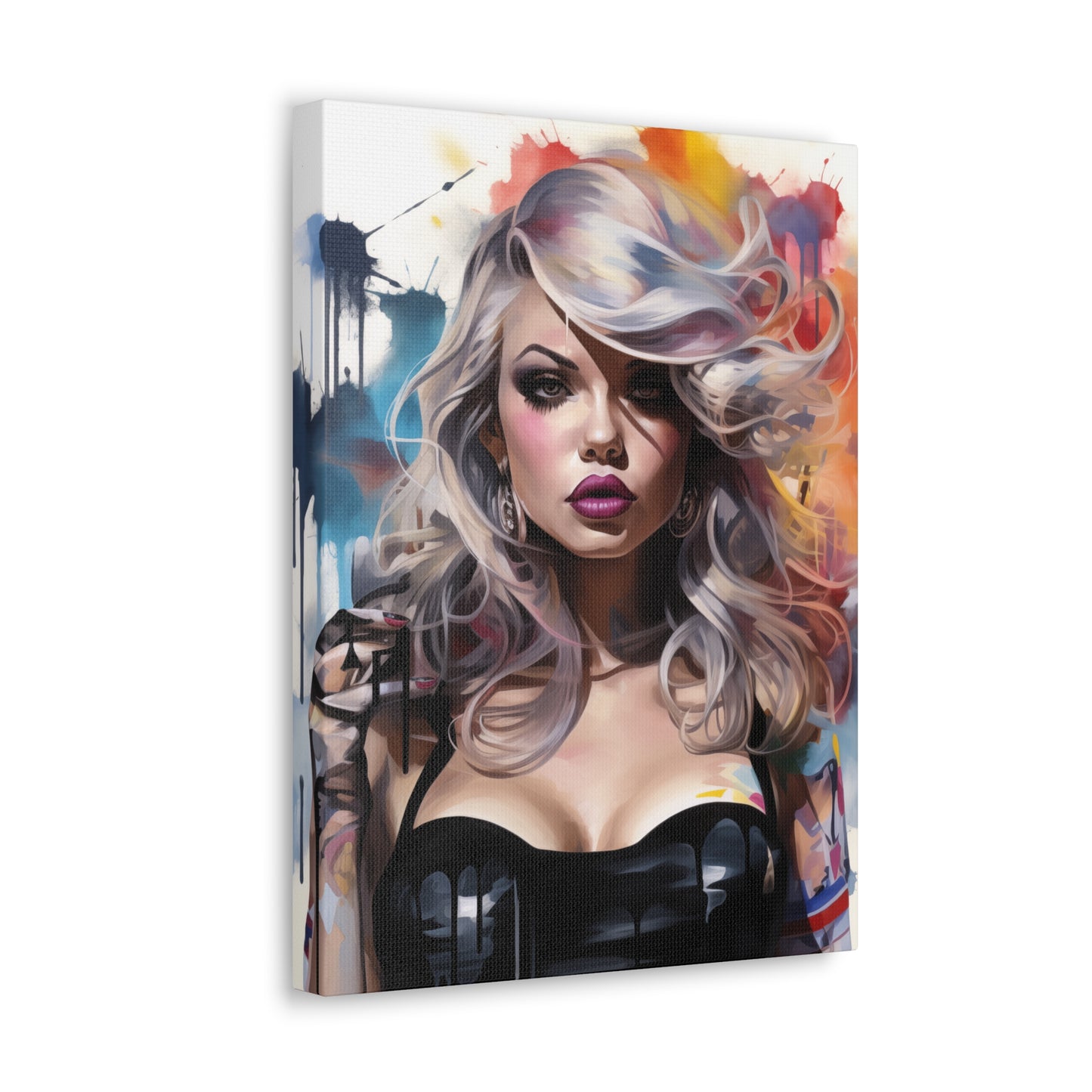 Canvas Wall Art, Gallery Wrapped Pop Art, Femme Doll Wall Art – Zephyr