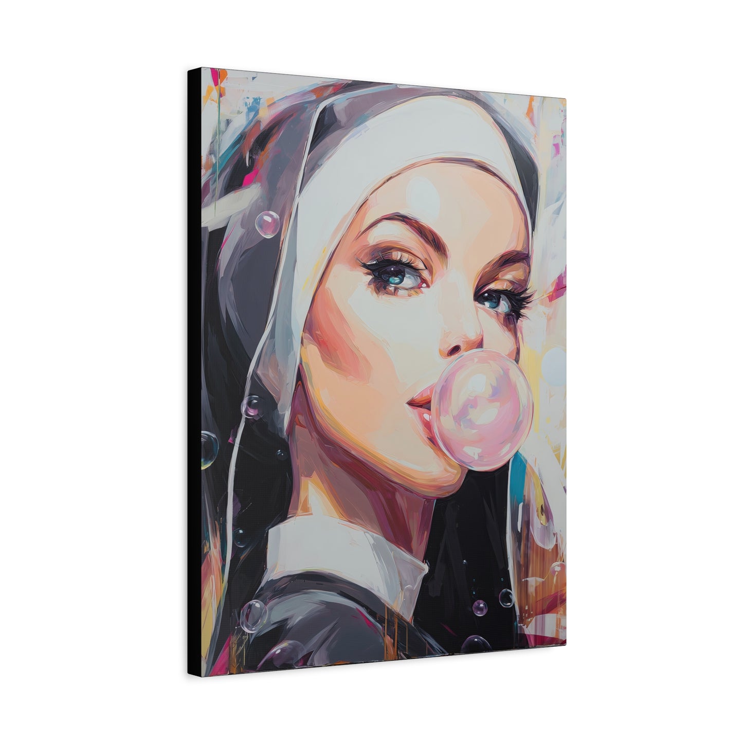 Gallery Wrapped Canvas, Habits and Heresy Art Canvas, Naughty Nuns Art Canvas – Sister Justina