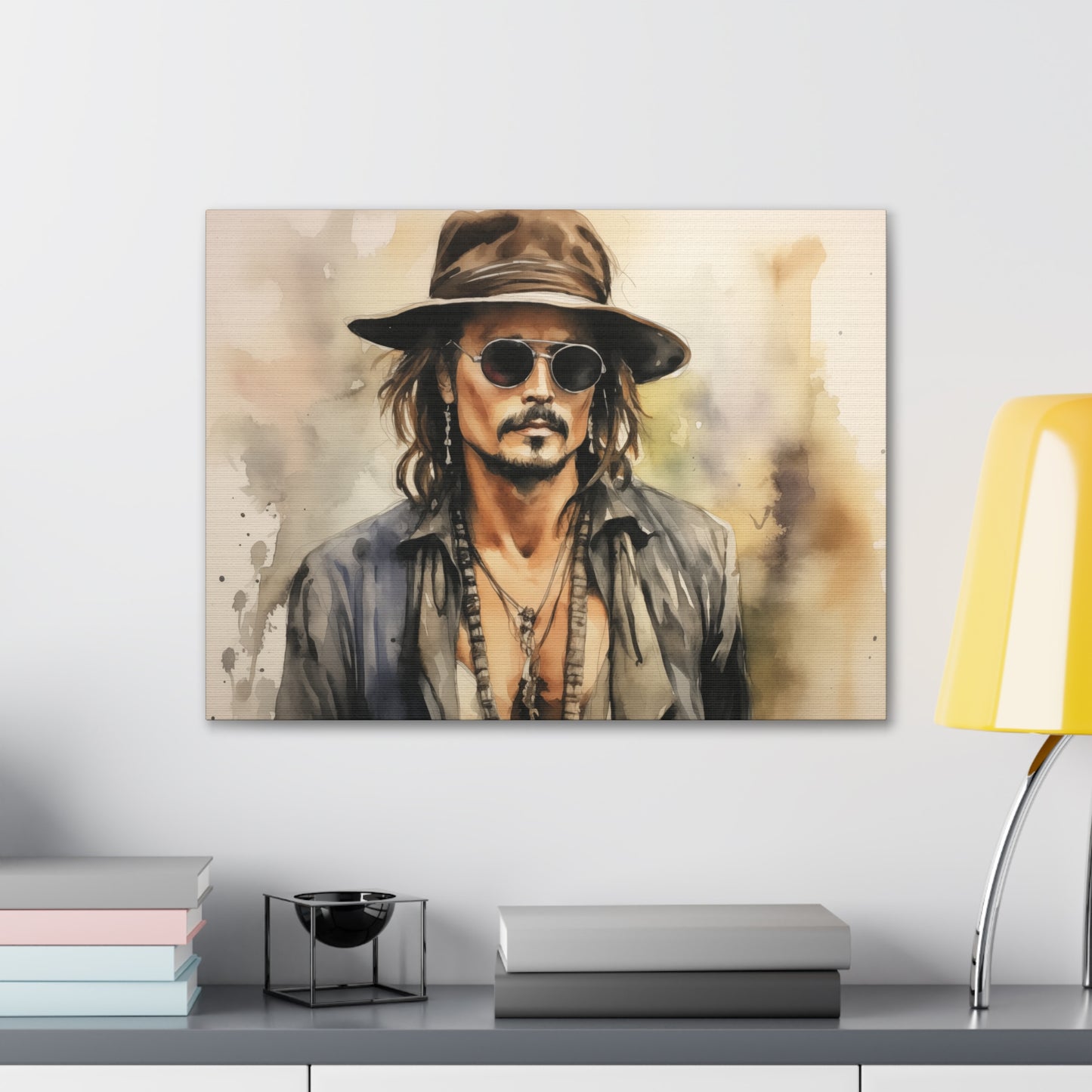 Gallery Wrapped Canvas, Celebrity Inspired, Pop Art Canvas – Johnny
