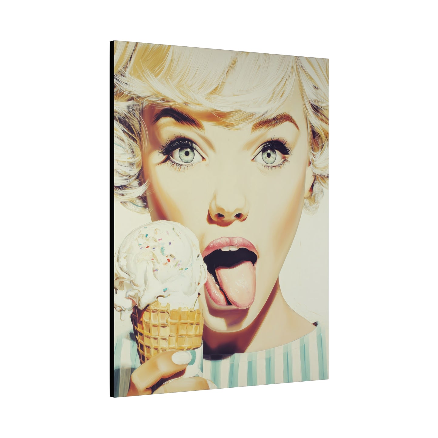 Gallery Wrapped Canvas, Sweet Summer Nostalgia, Sugar and Spice Art Canvas, Ice Cream Dreams Art – Tilly