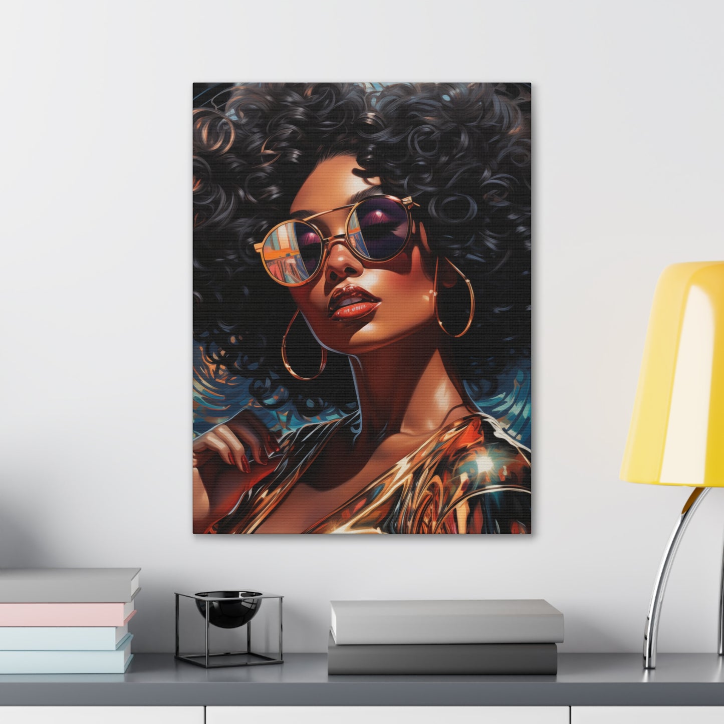 Gallery Wrapped Canvas, Retro Urban Queen, Femme Doll Art Canvas – Kesha