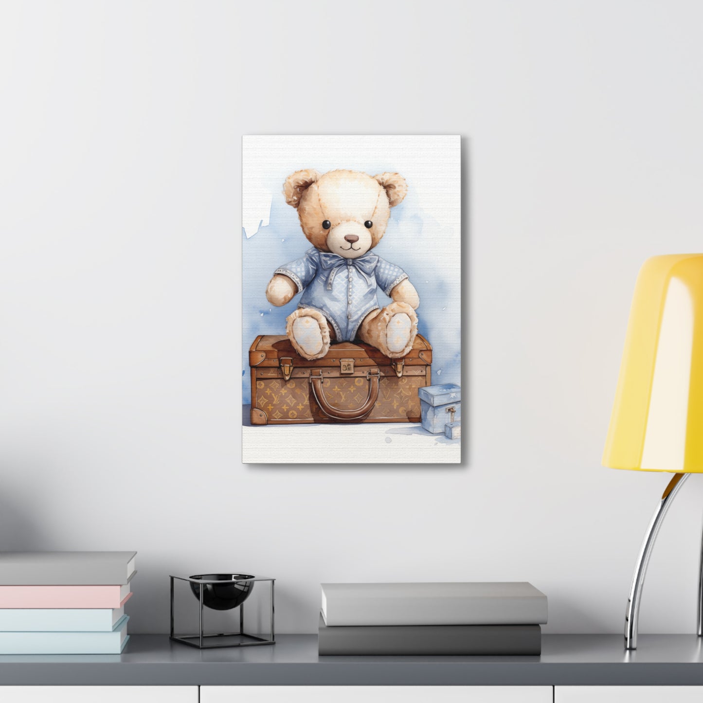 Canvas Gallery Wrap - LV Bear Wall Art - Blu
