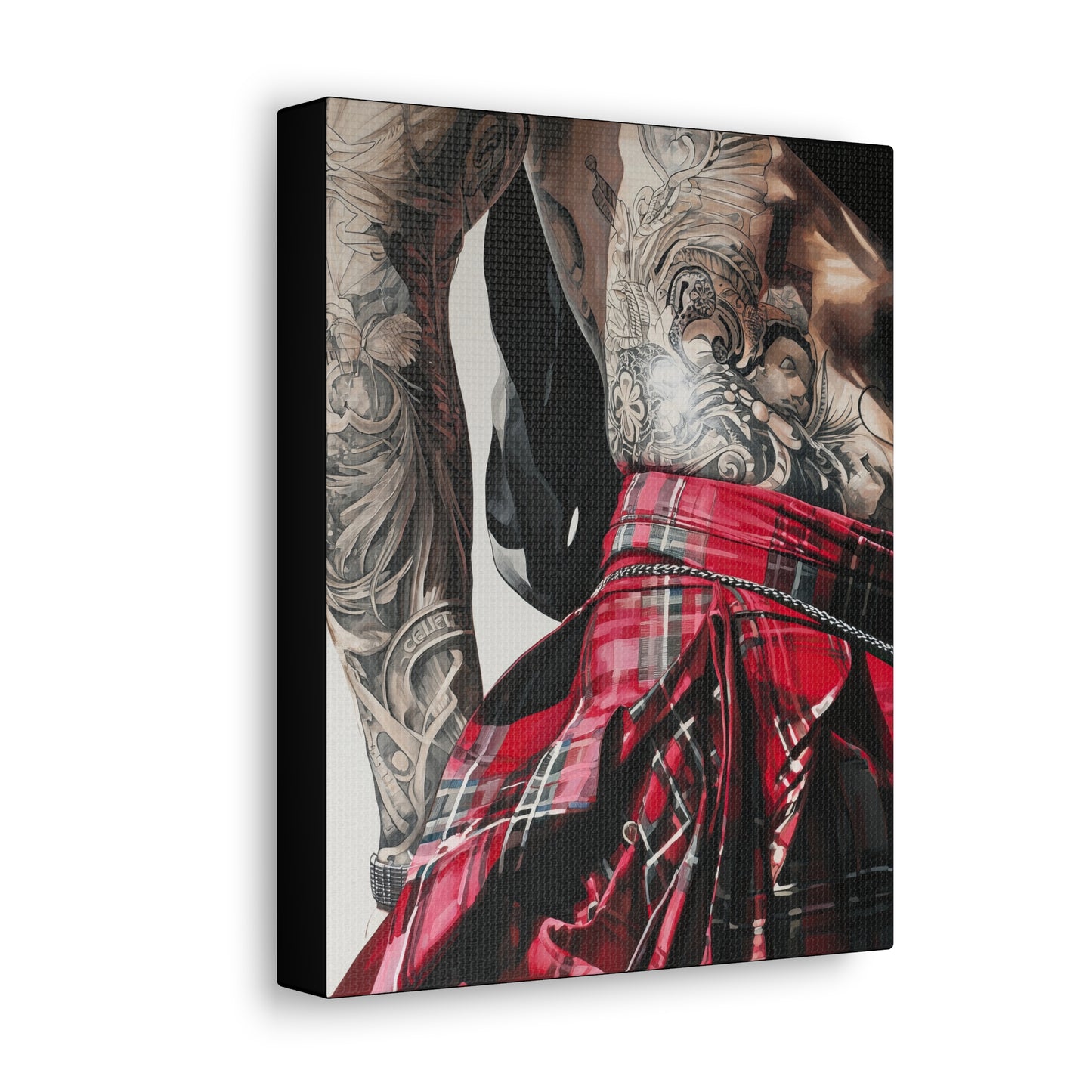 Gallery Wrapped Canvas, Kilts and Carnage Art Canvas, Erotic Pinup Art Canvas – Alexander