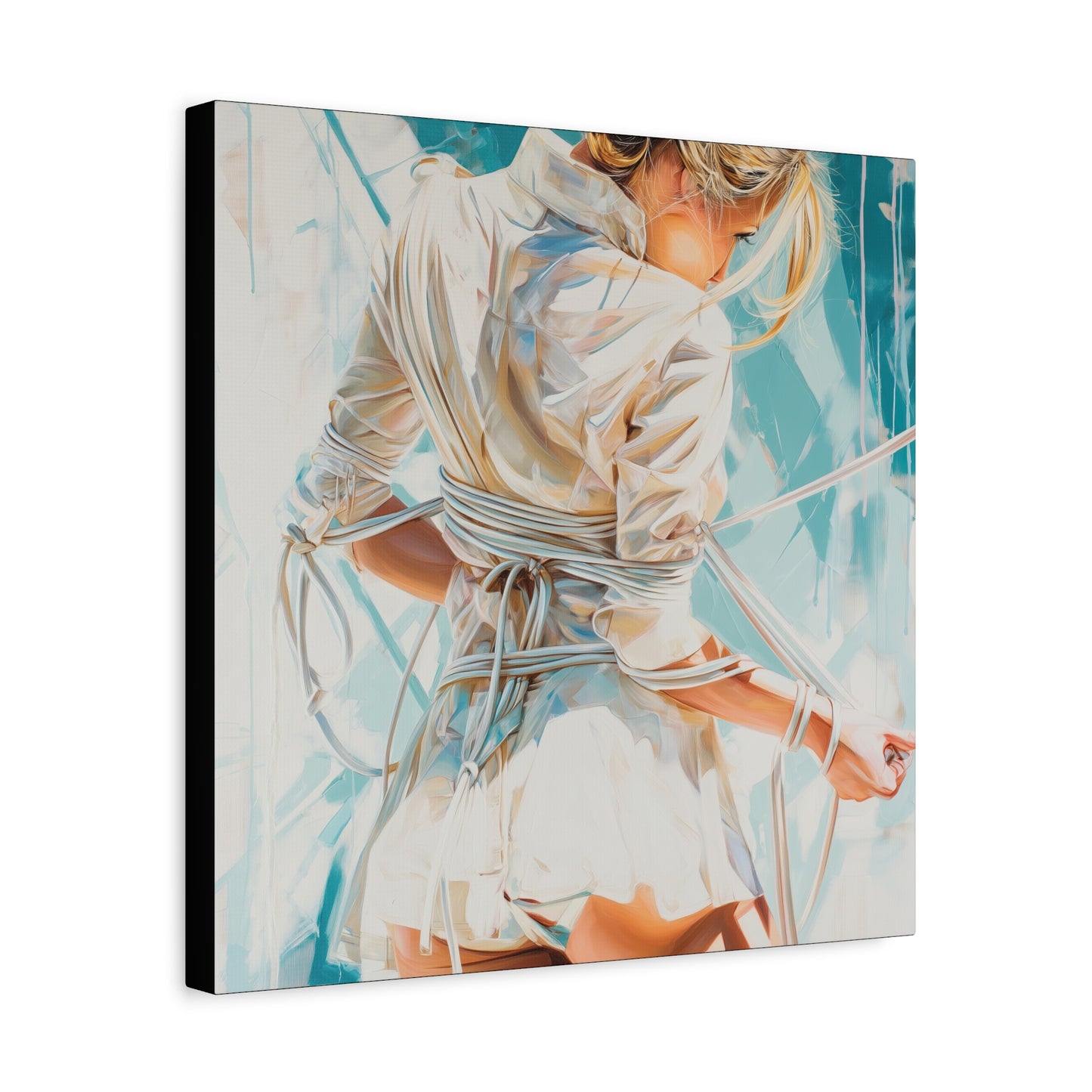 Gallery Wrapped Canvas, Ropes and Reverence Art Canvas, Erotic Shibari Art Canvas – Hannah's Sister