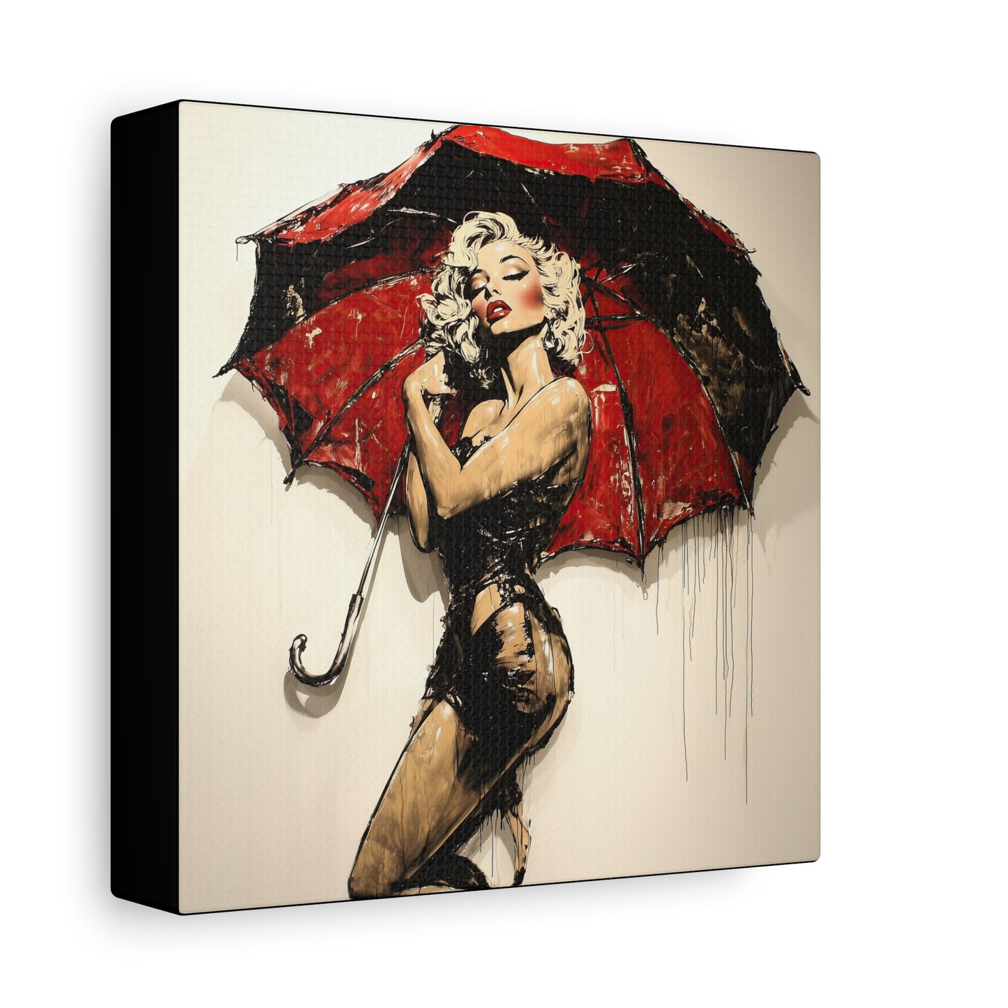 Gallery Wrapped Canvas, Guilt and Grit Adult Art Canvas, Erotic Pinup Art Canvas – Vesper