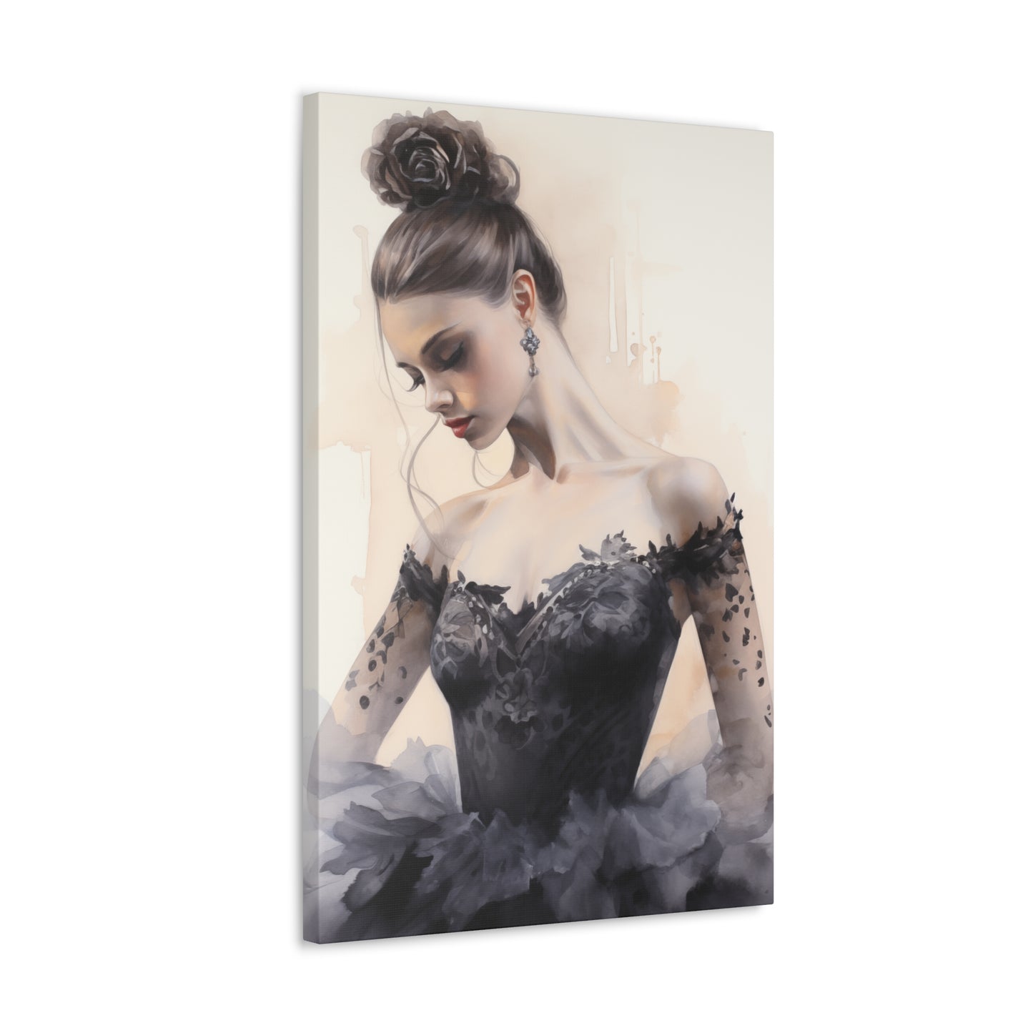 Gallery Wrapped Canvas, Ballerina Beauty, Ballet Art Canvas – Lola