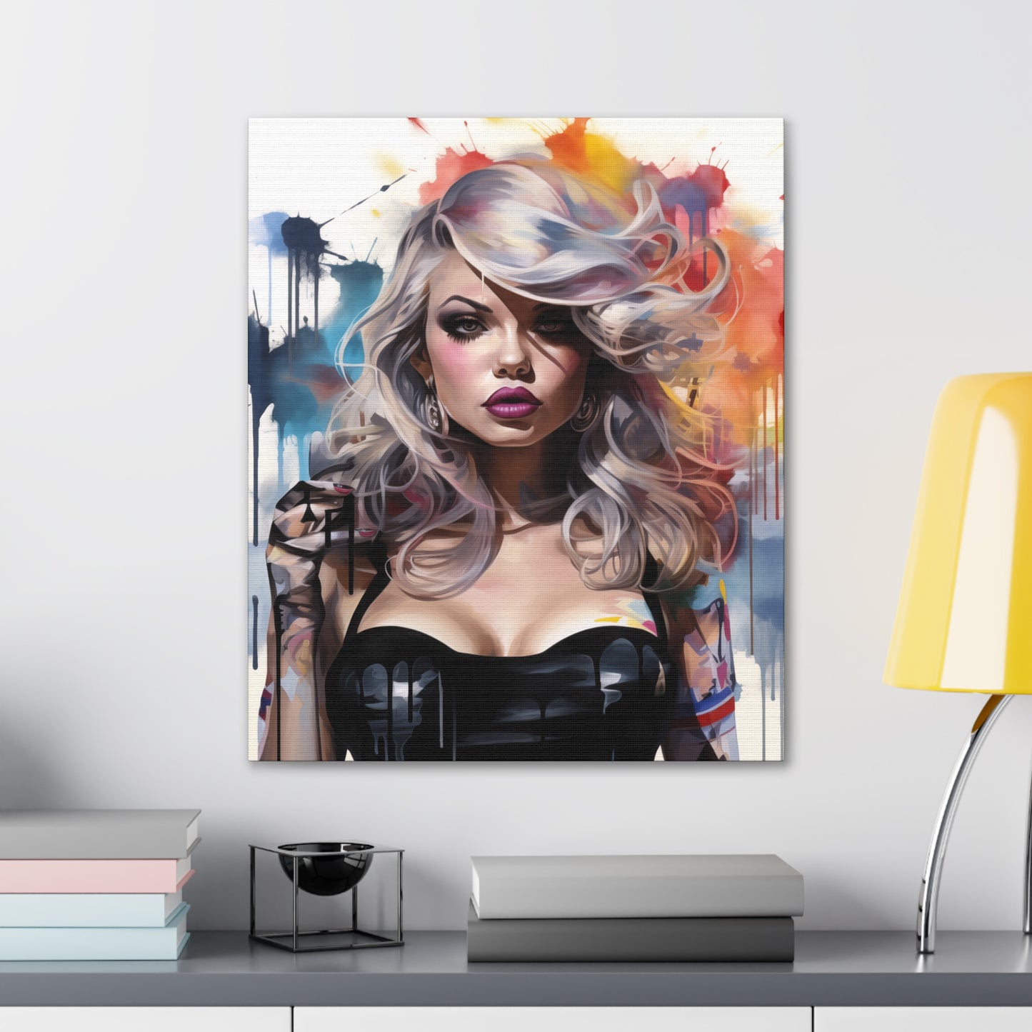 Canvas Wall Art, Gallery Wrapped Pop Art, Femme Doll Wall Art – Zephyr