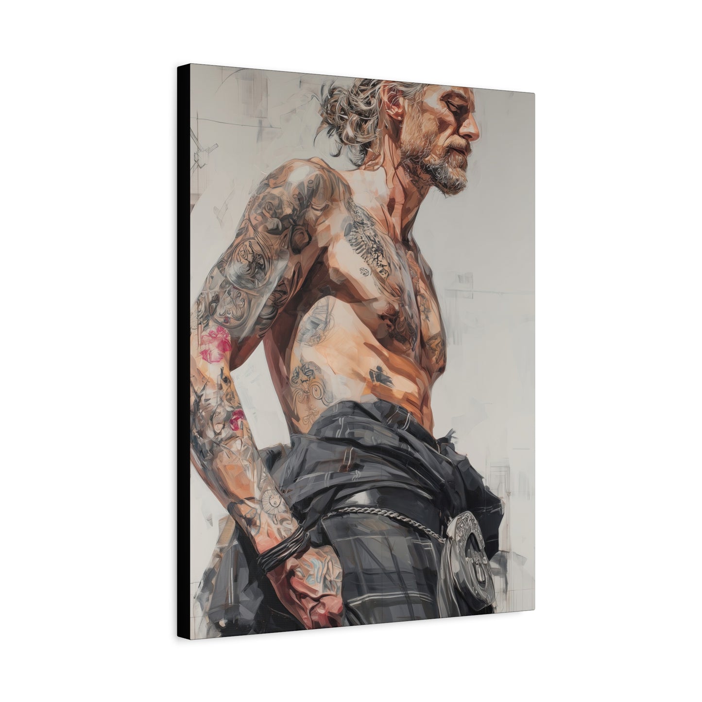 Gallery Wrapped Canvas, Kilts and Carnage Art Canvas, Erotic Pinup Art Canvas – Struan