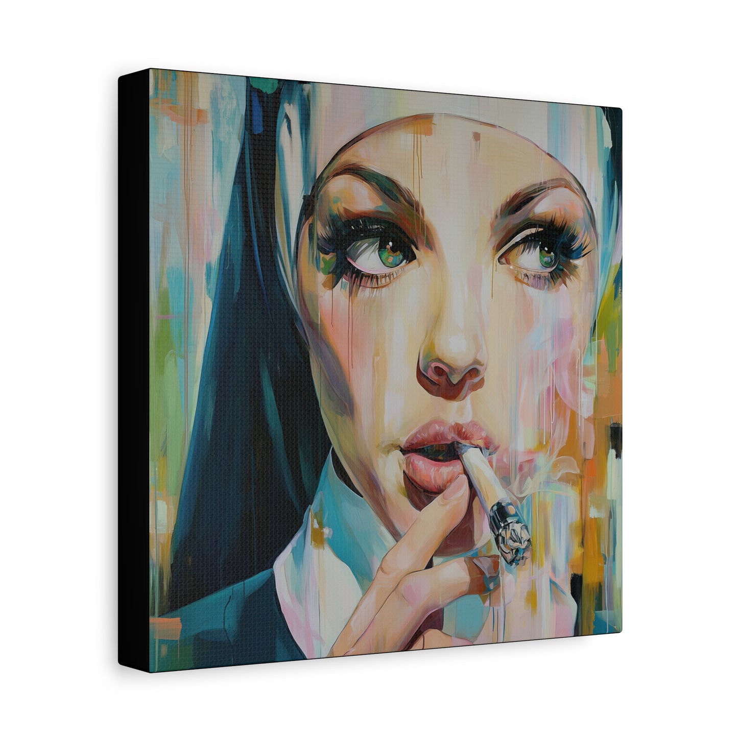 Gallery Wrapped Canvas, Habits and Heresy Art Canvas, Naughty Nuns Art Canvas – Sister Seraphine