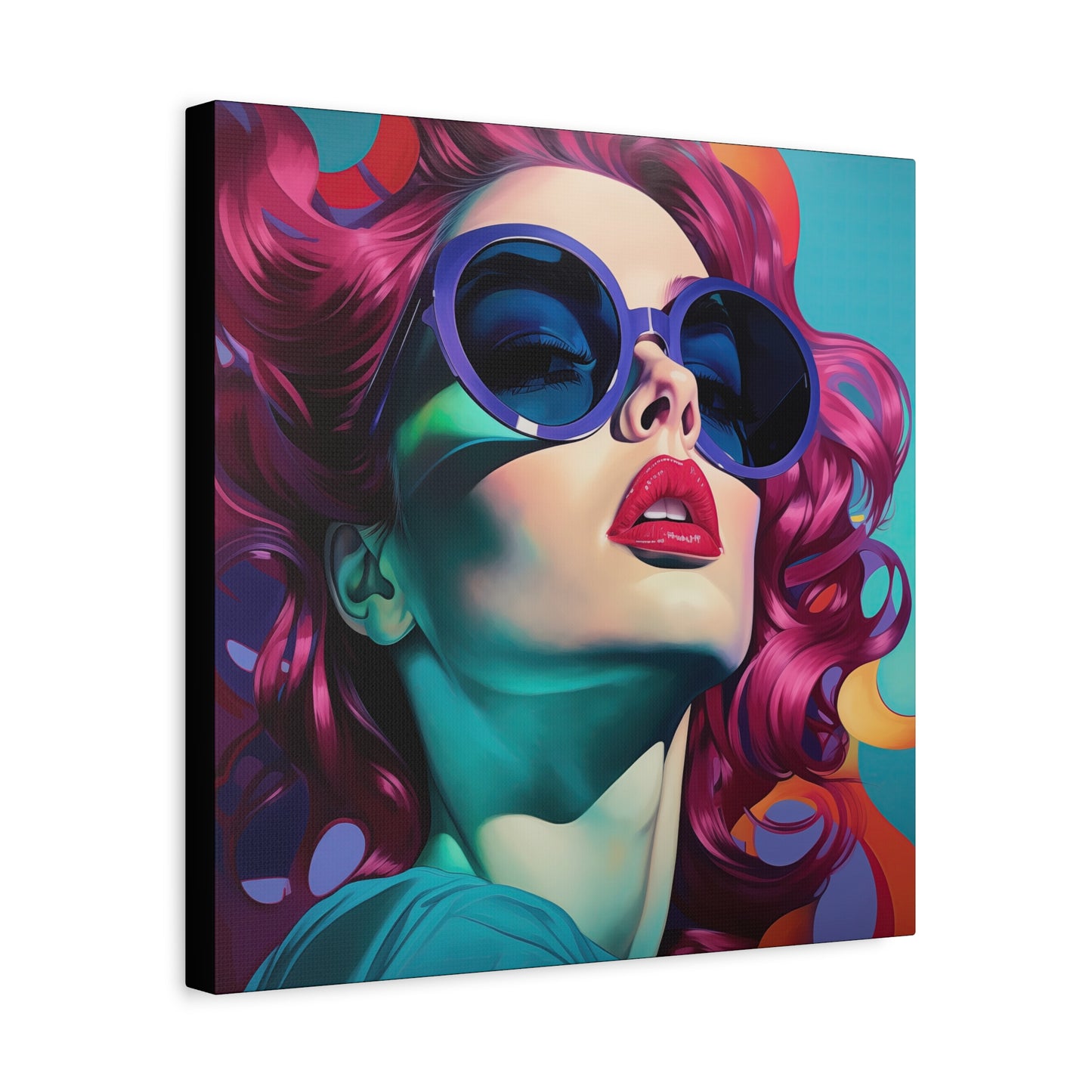 Canvas Gallery Wrapped High-Fashion Wall Art, Stylish Decor, Retro Femme Doll Pop Art – Electra