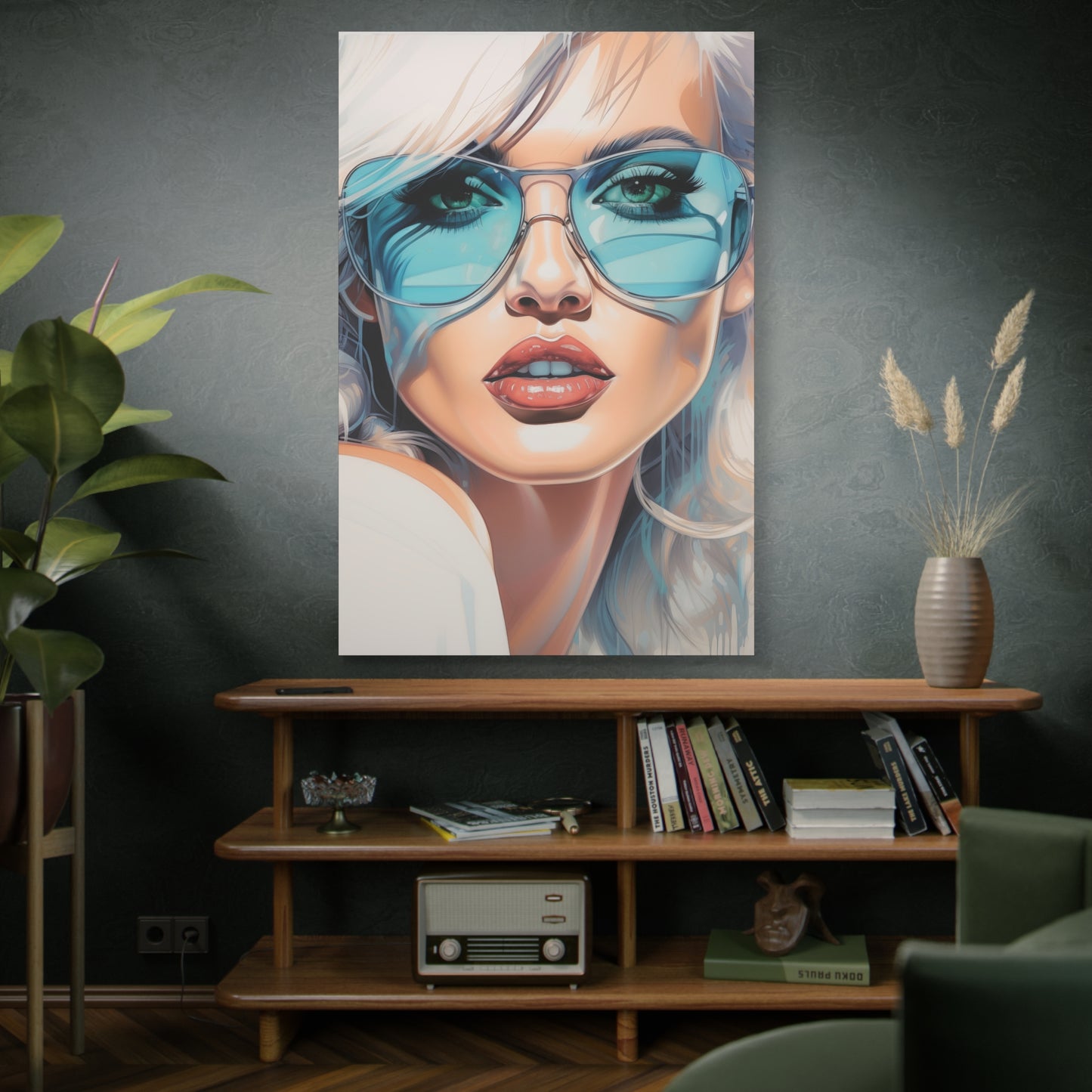 Canvas Gallery Wrapped High-Fashion Wall Art, Stylish Decor, Retro Femme Doll Pop Art – Nova