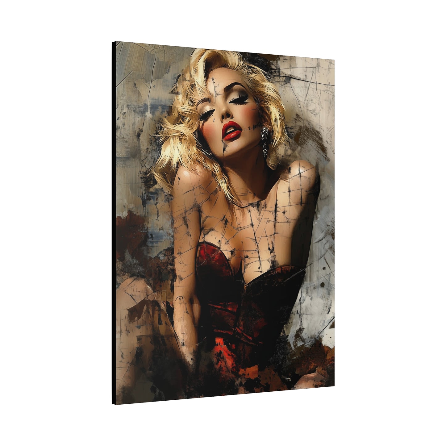Gallery Wrapped Canvas, Guilt and Grit Adult Art Canvas, Erotic Pinup Art Canvas – Margaux