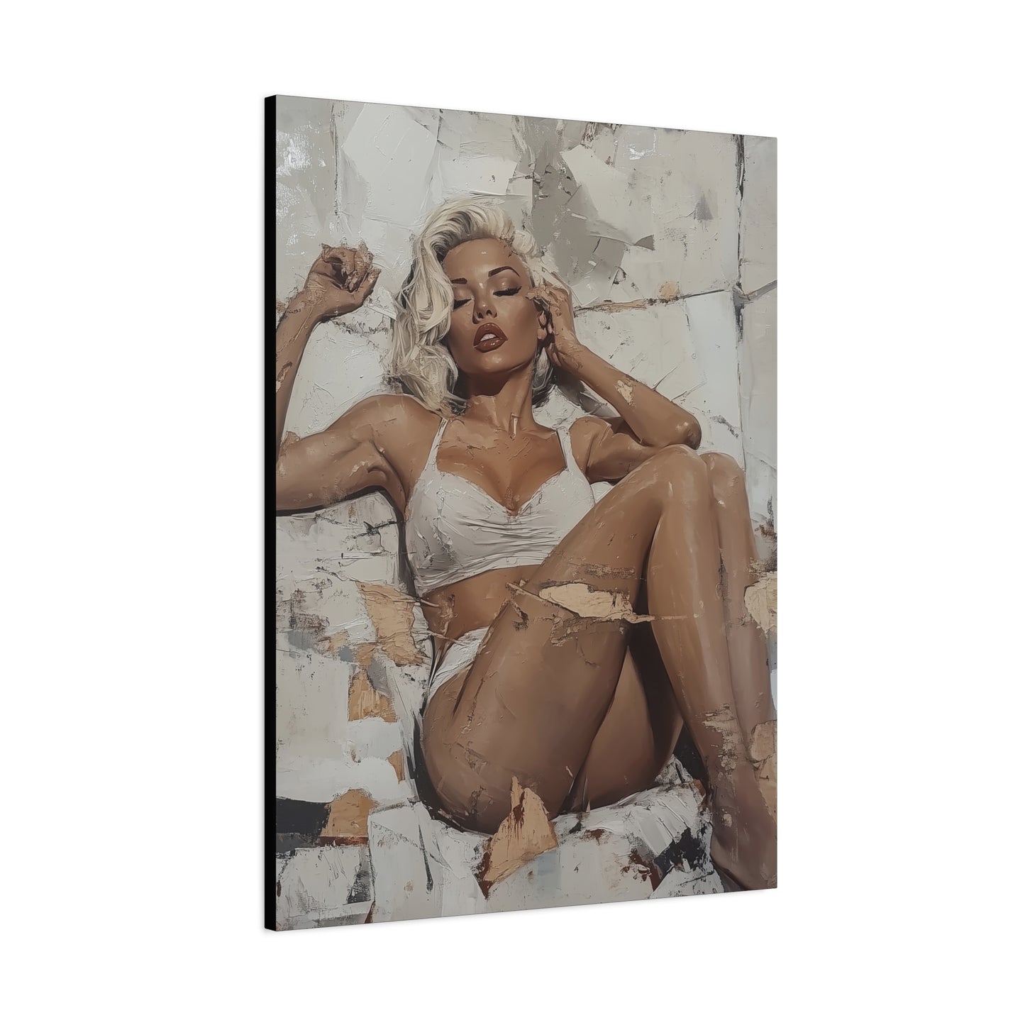 Gallery Wrapped Canvas, Guilt and Grit Adult Art Canvas, Erotic Pinup Art Canvas – Dahliana