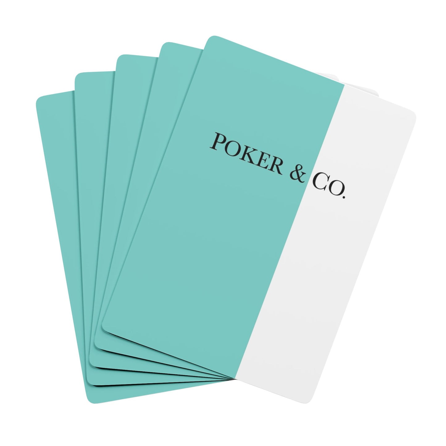 Playing Cards - Color Block Poker Cards - Robin Egg Blue - Breakfast at Tiffany Inspired - Name & Co.