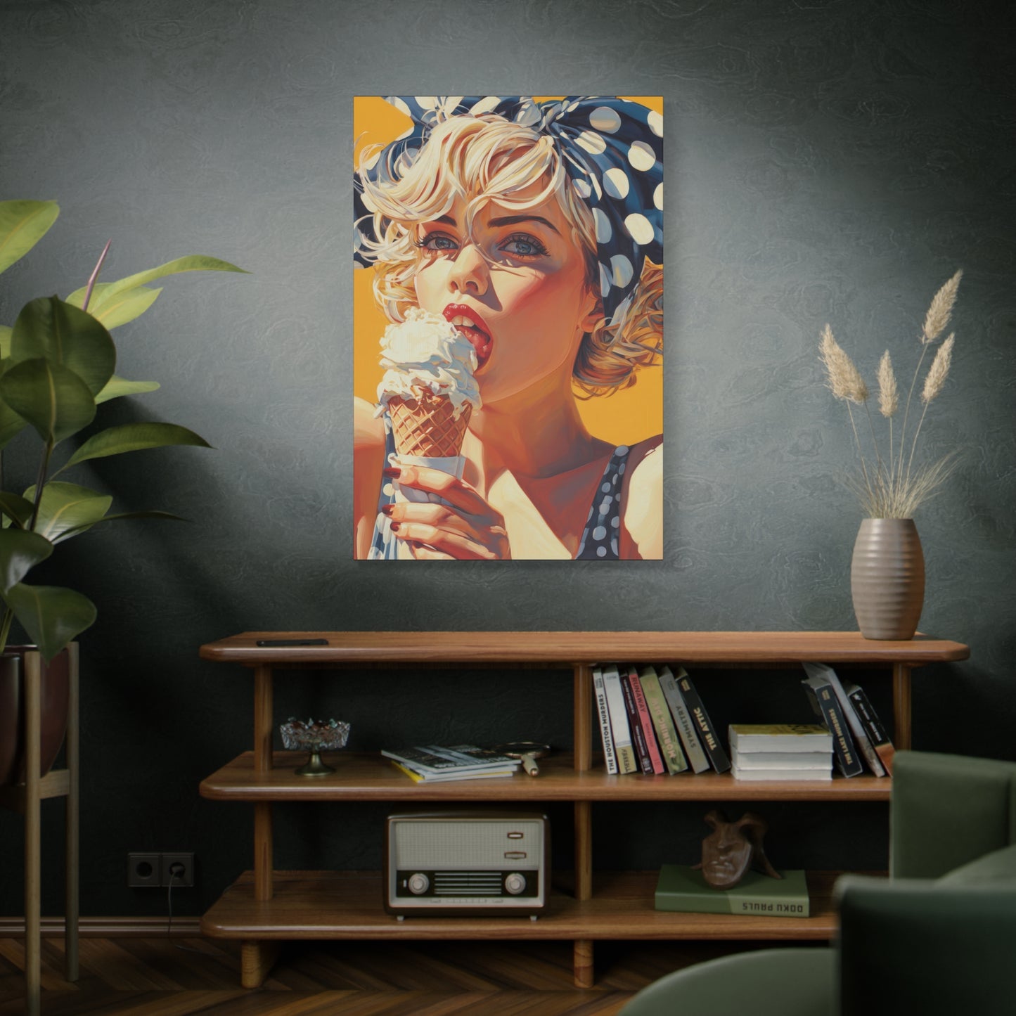 Gallery Wrapped Canvas, Sweet Summer Nostalgia, Sugar and Spice Art Canvas, Ice Cream Dreams Art – Ellie