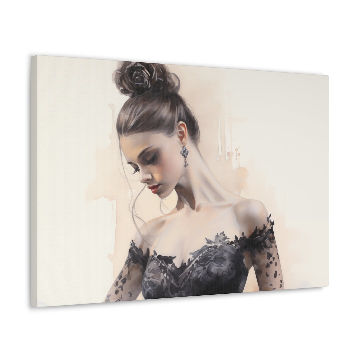 Gallery Wrapped Canvas, Ballerina Beauty, Ballet Art Canvas – Lola