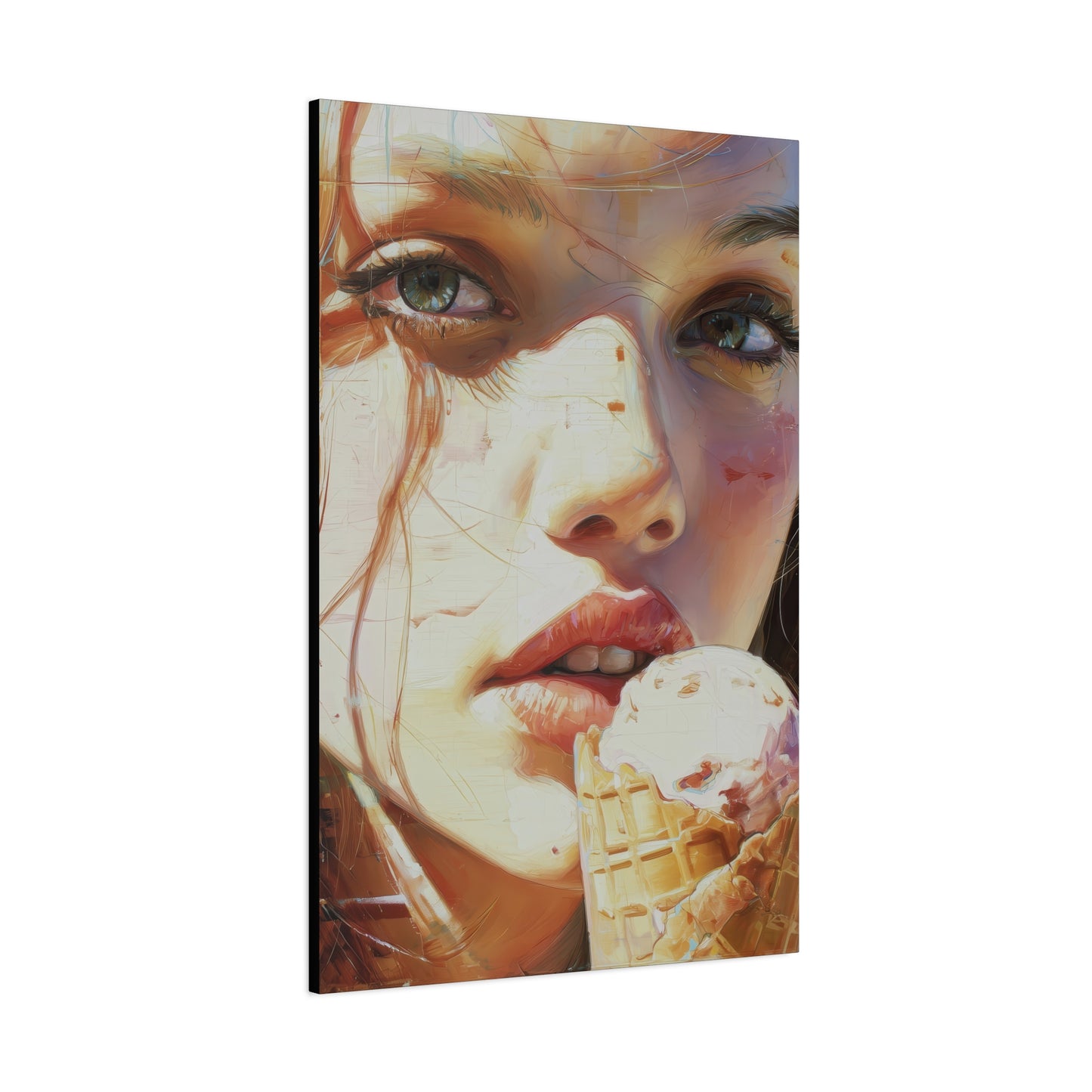 Gallery Wrapped Canvas, Sweet Summer Nostalgia, Sugar and Spice Art Canvas, Ice Cream Dreams Art – Ginny