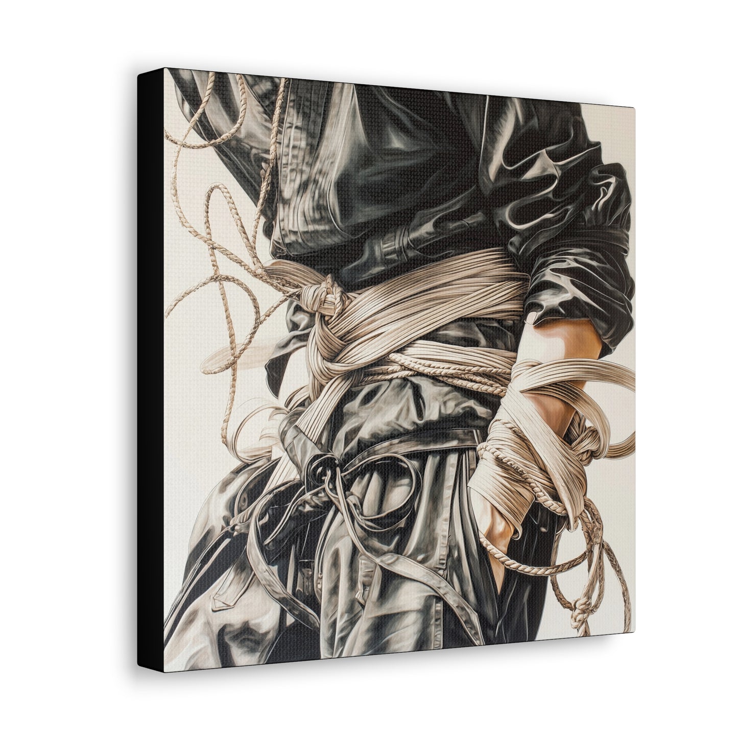 Gallery Wrapped Canvas, Ropes and Reverence Art Canvas, Erotic Shibari Art Canvas – Henri