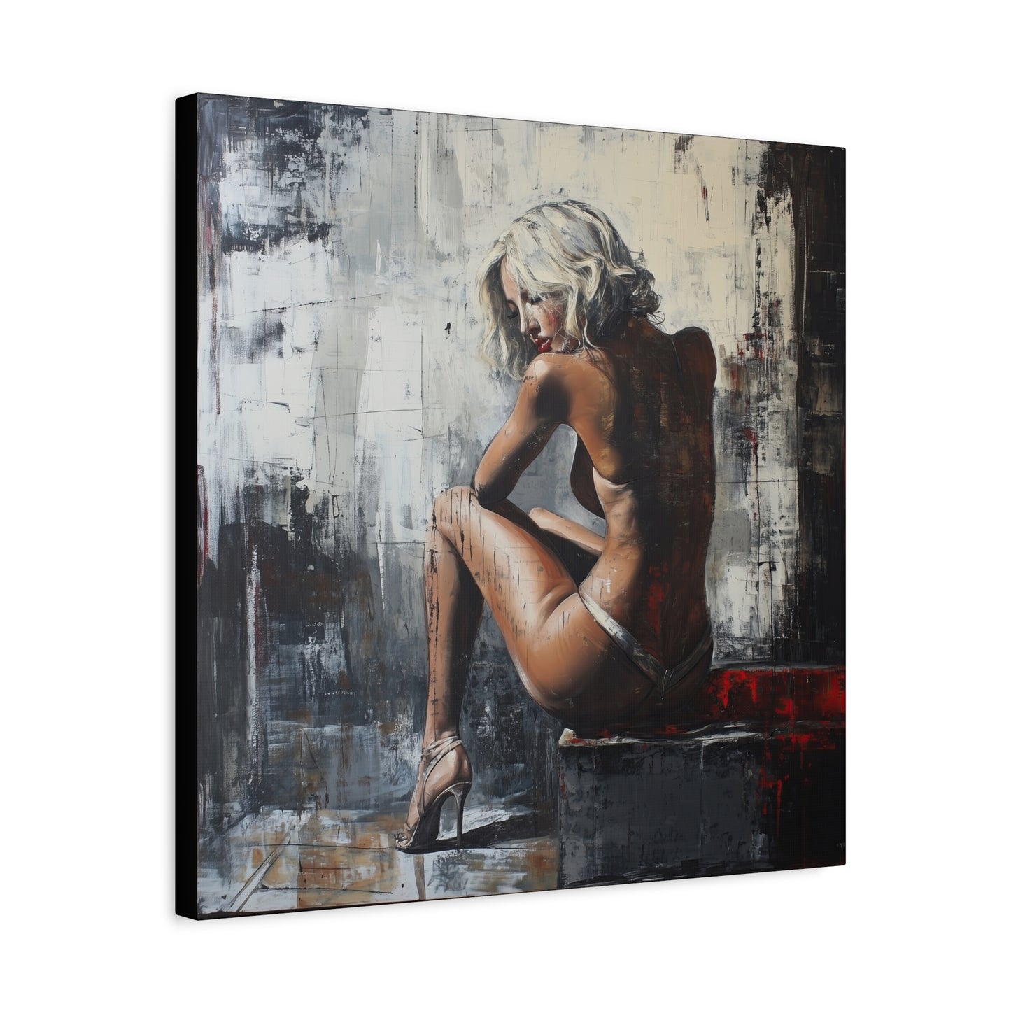 Gallery Wrapped Canvas, Guilt and Grit Adult Art Canvas, Erotic Pinup Art Canvas – Verona