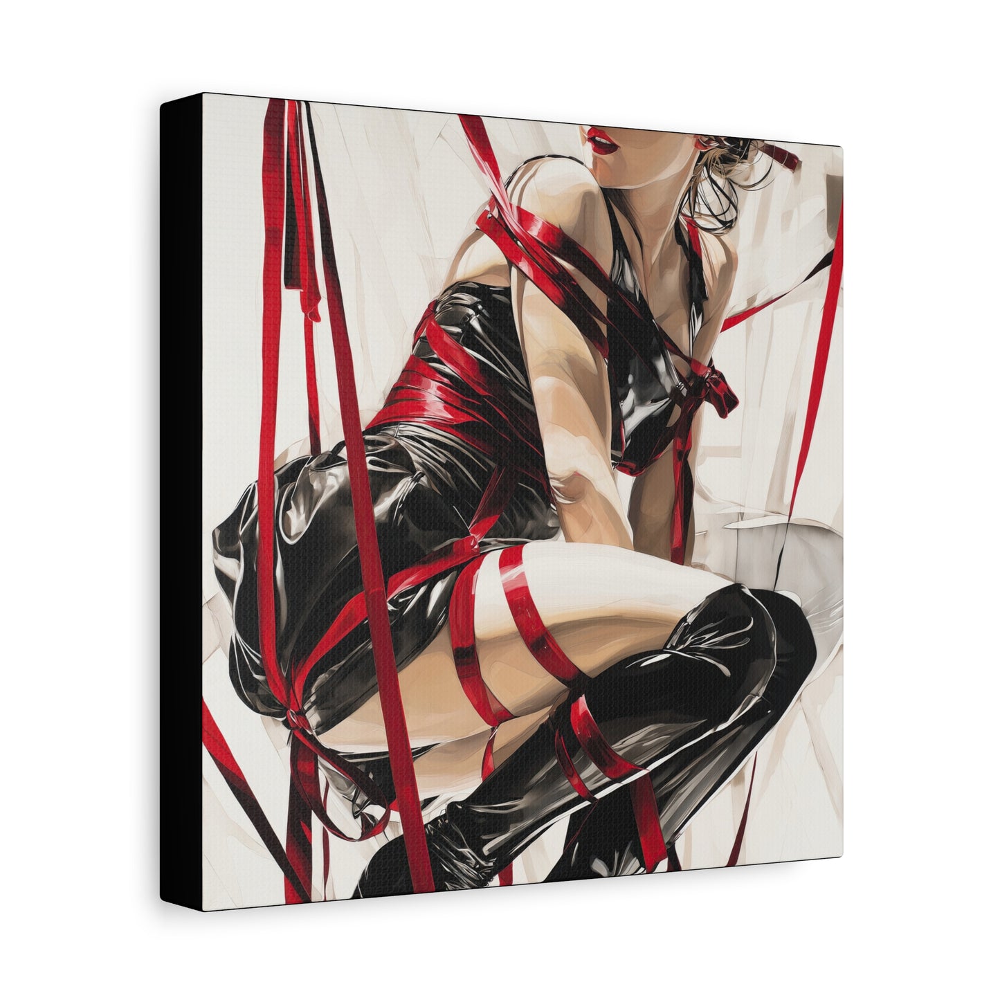 Gallery Wrapped Canvas, Ropes and Reverence Art Canvas, Erotic Shibari Art Canvas – Monica