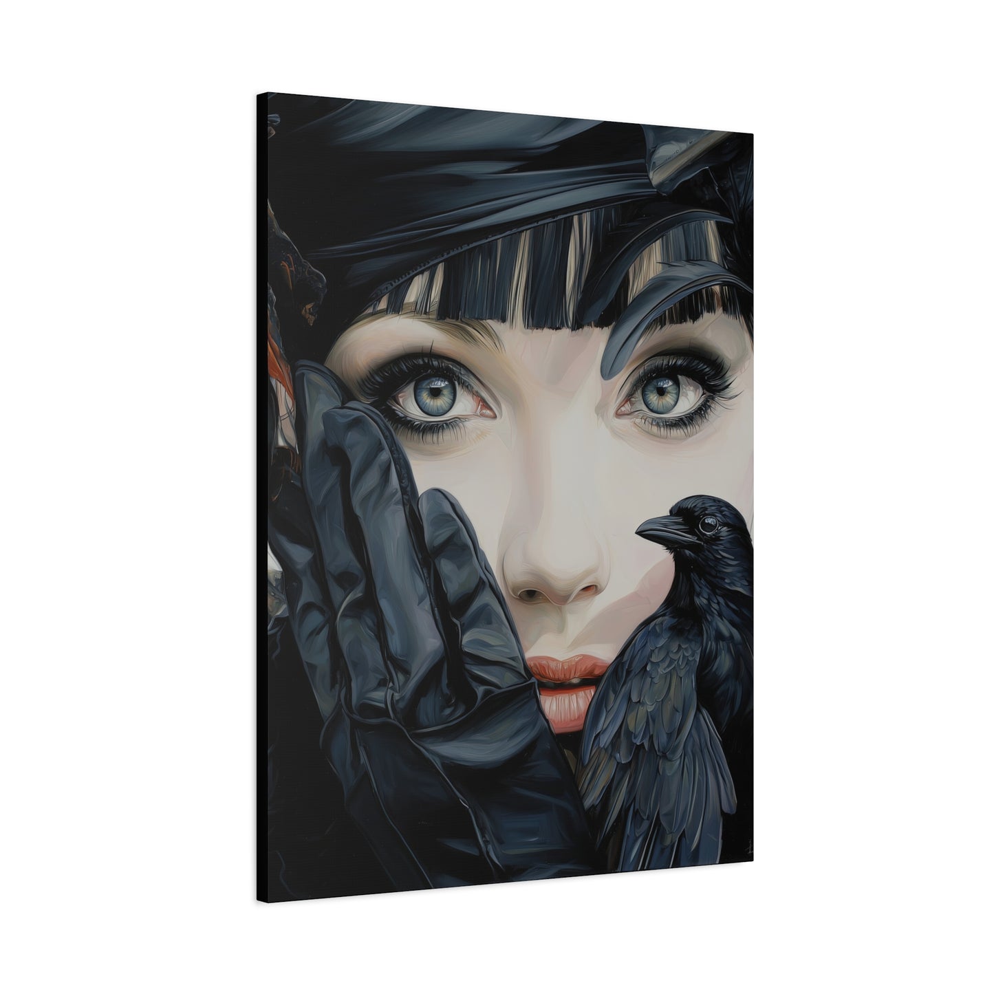 Gallery Wrapped Canvas, Myth and Bones Gothic Art Canvas, Dark Muse Canvas - Mireille
