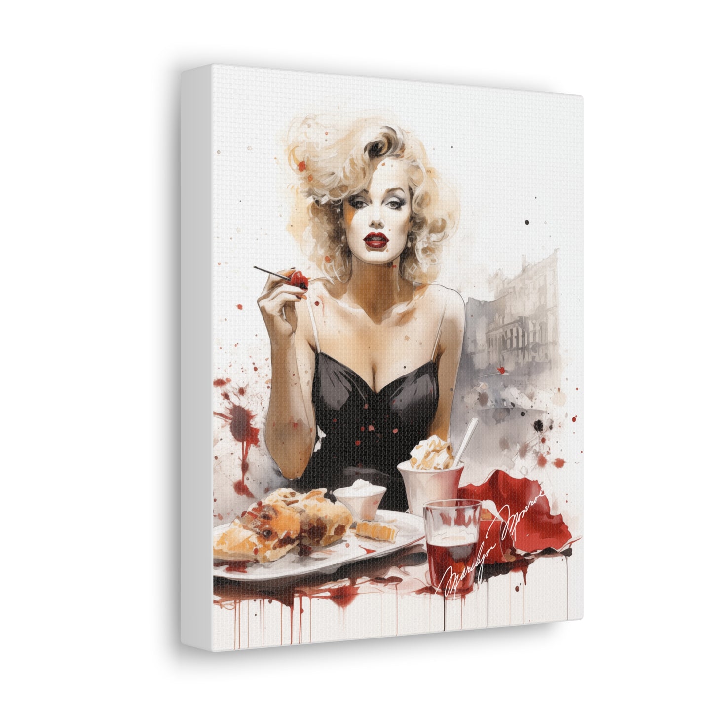 Canvas Wall Art, Gallery Wrapped Pop Art, Celebrity Wall Art – Marilyn Monroe - Cafe