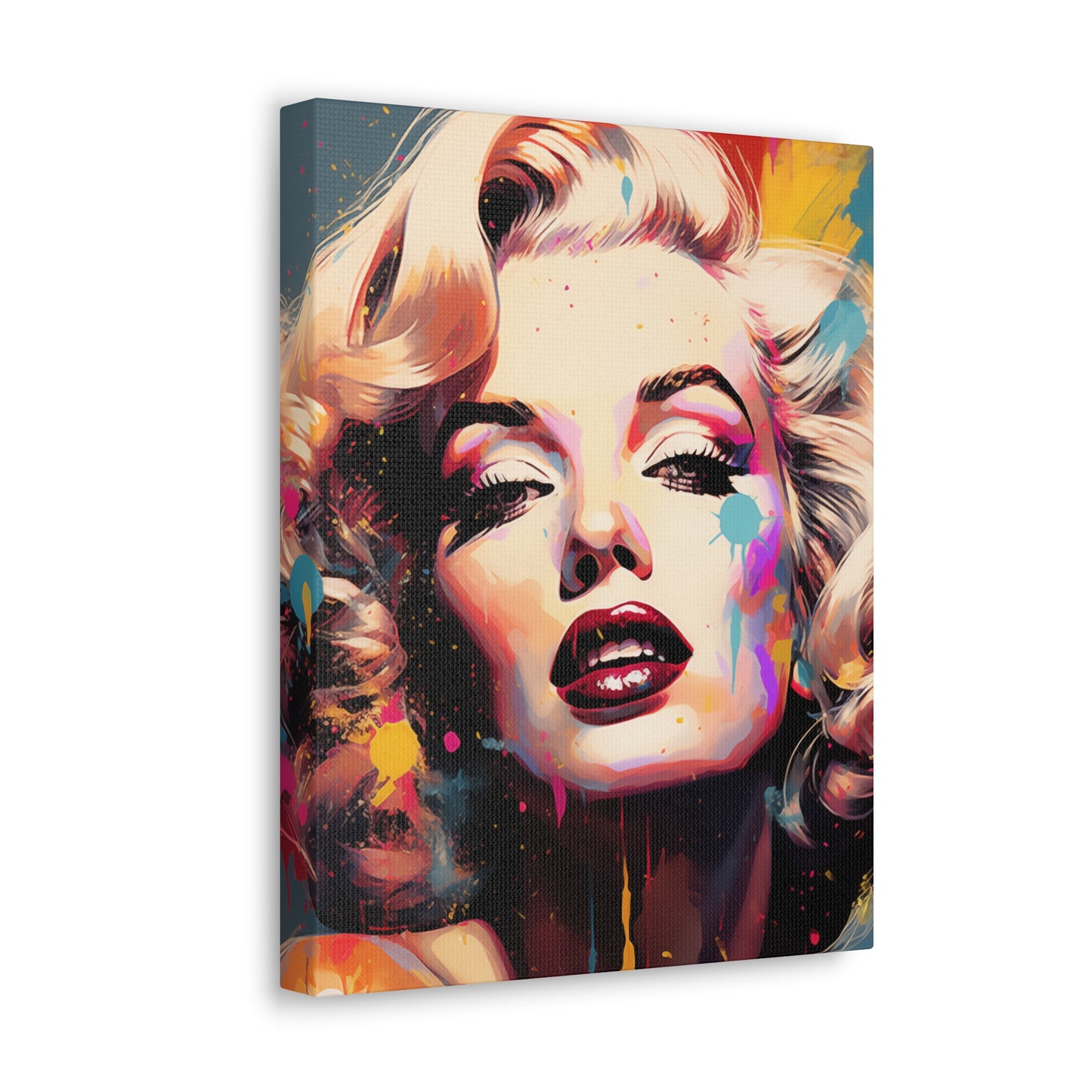 Canvas Wall Art, Gallery Wrapped Pop Art, Celebrity Wall Art – Marilyn Monroe - Abstract