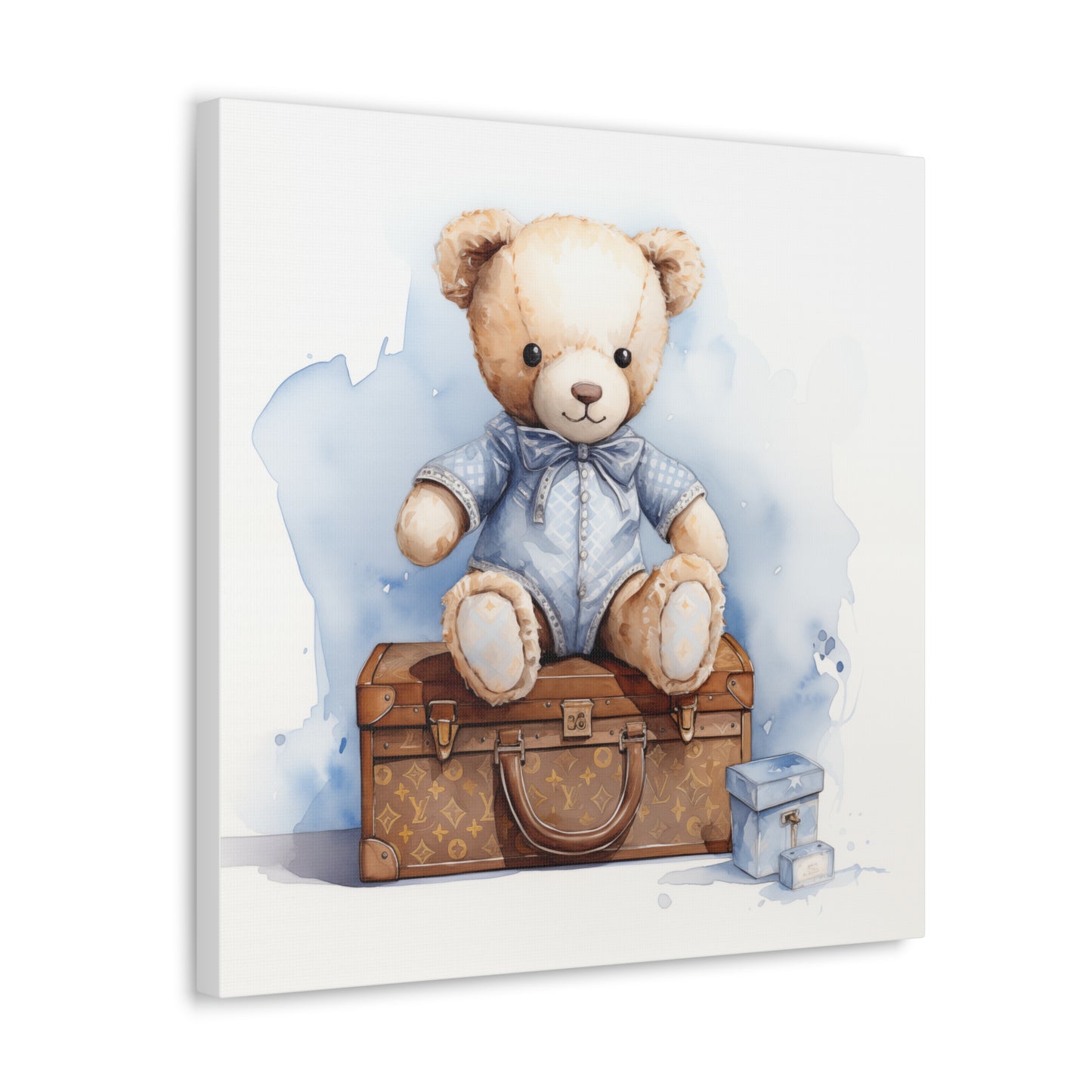 Canvas Gallery Wrap - LV Bear Wall Art - Blu