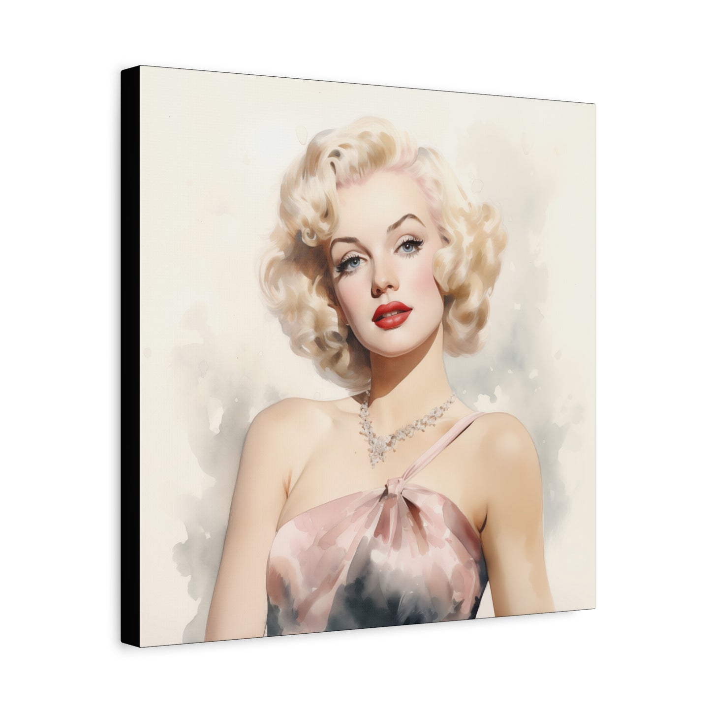 Canvas Wall Art, Gallery Wrapped Pop Art, Celebrity Wall Art – Marilyn Monroe - Pink