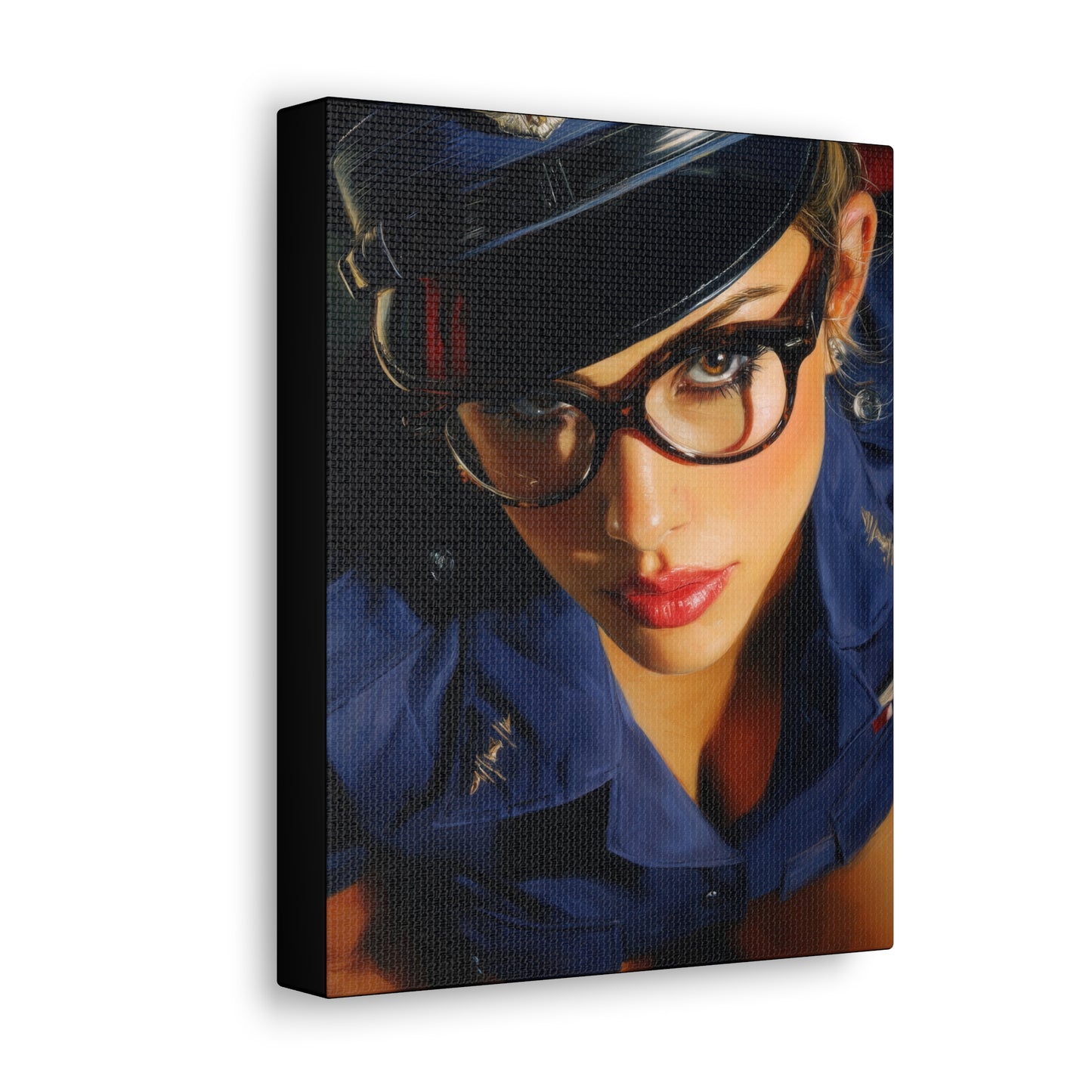 Gallery Wrapped Canvas, Liberty and Lace Art Canvas, Erotic Pinup Art Canvas – Janice