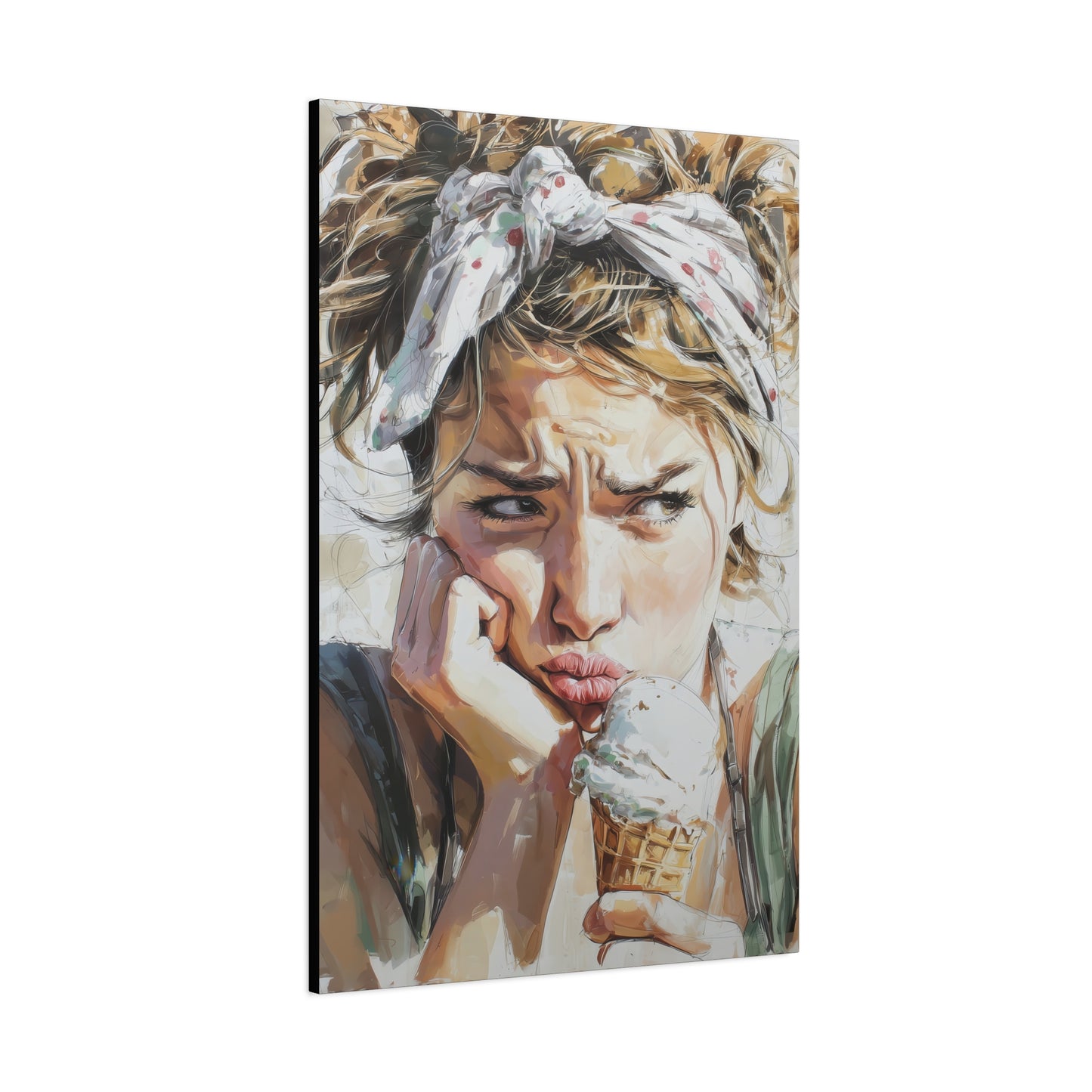 Gallery Wrapped Canvas, Sweet Summer Nostalgia, Sugar and Spice Art Canvas, Ice Cream Dreams Art – Josie