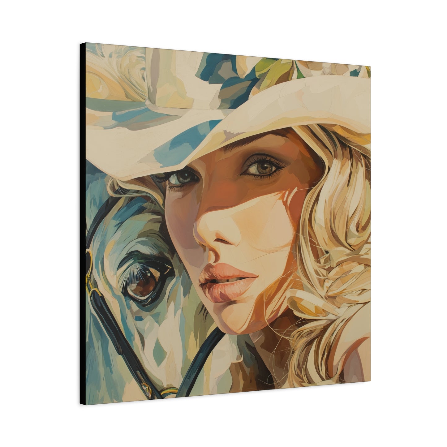 Gallery Wrapped Canvas, Wranglers and Wreckage Art Canvas, Erotic Pinup Art Canvas – Belle