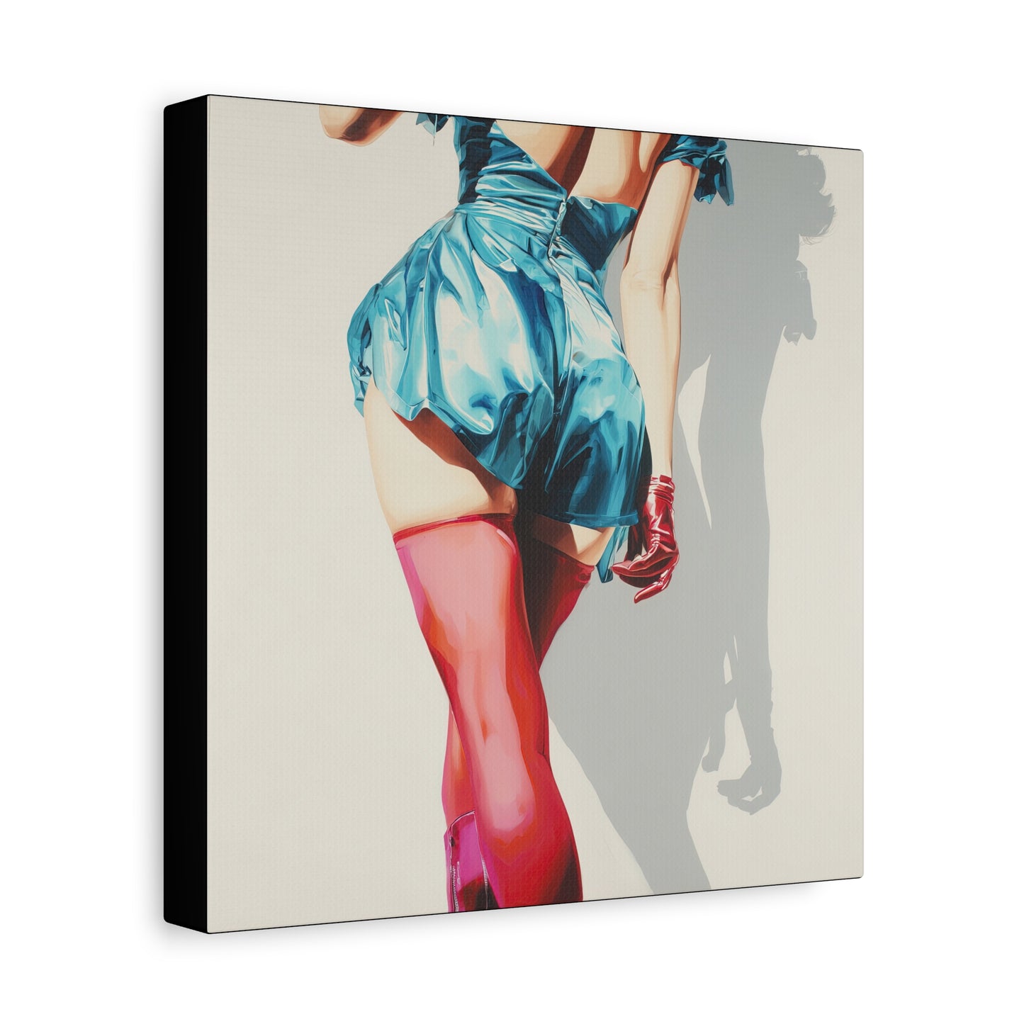Gallery Wrapped Canvas, Tongue and Cheek Art Canvas, Naughty Girl Art Canvas – Lydia