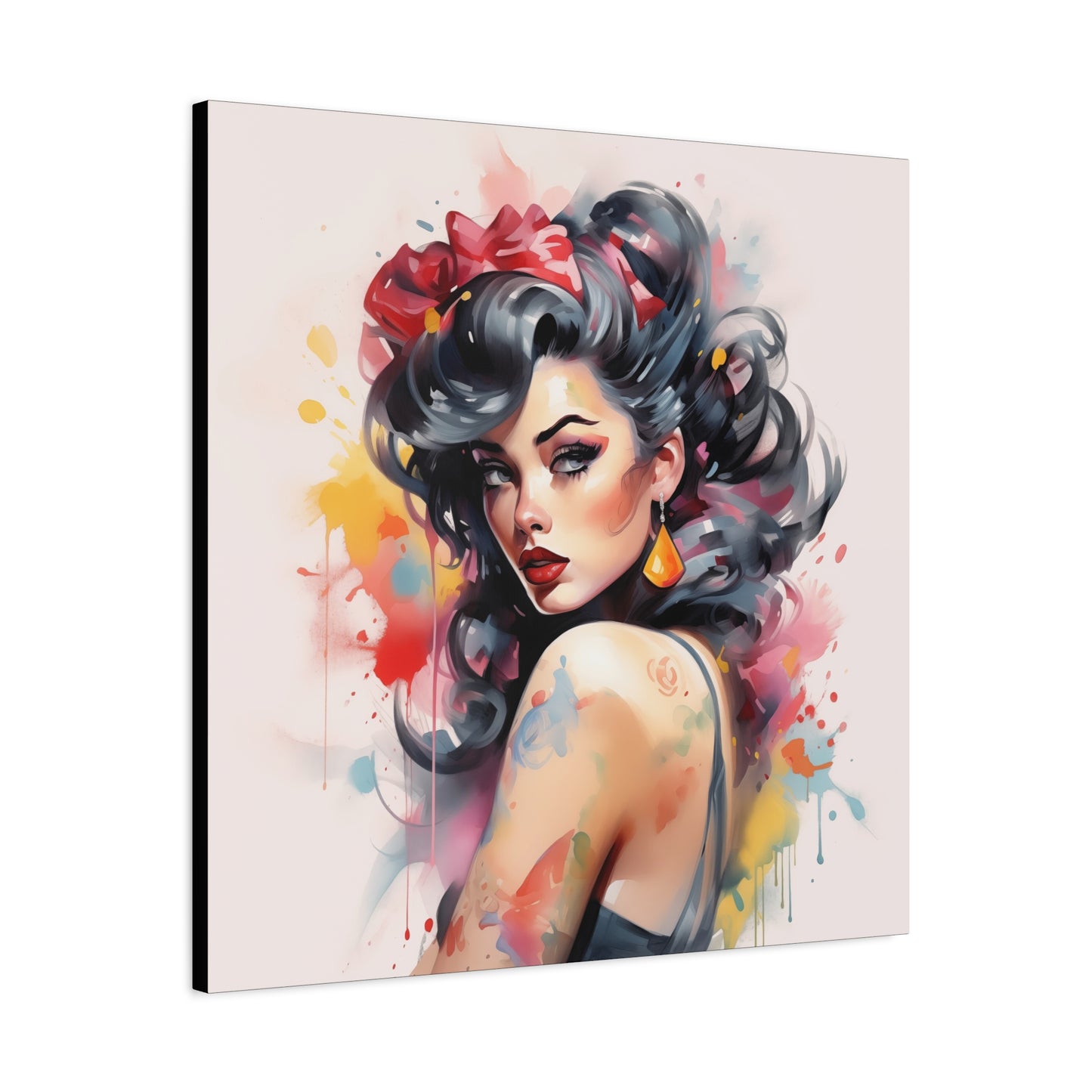 Canvas Wall Art, Gallery Wrapped Pop Art, Femme Doll Wall Art – Genevieve