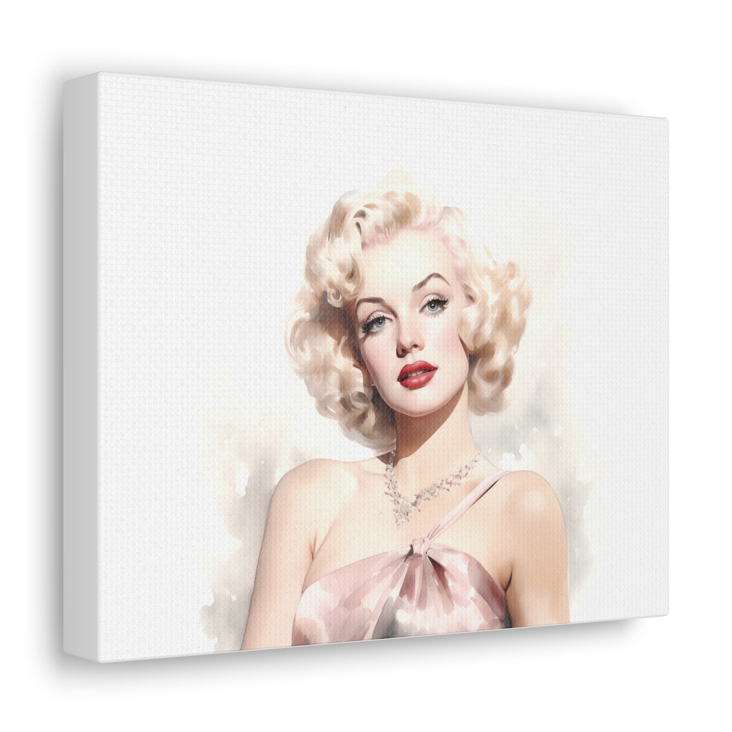 Canvas Wall Art, Gallery Wrapped Pop Art, Celebrity Wall Art – Marilyn Monroe - Pink