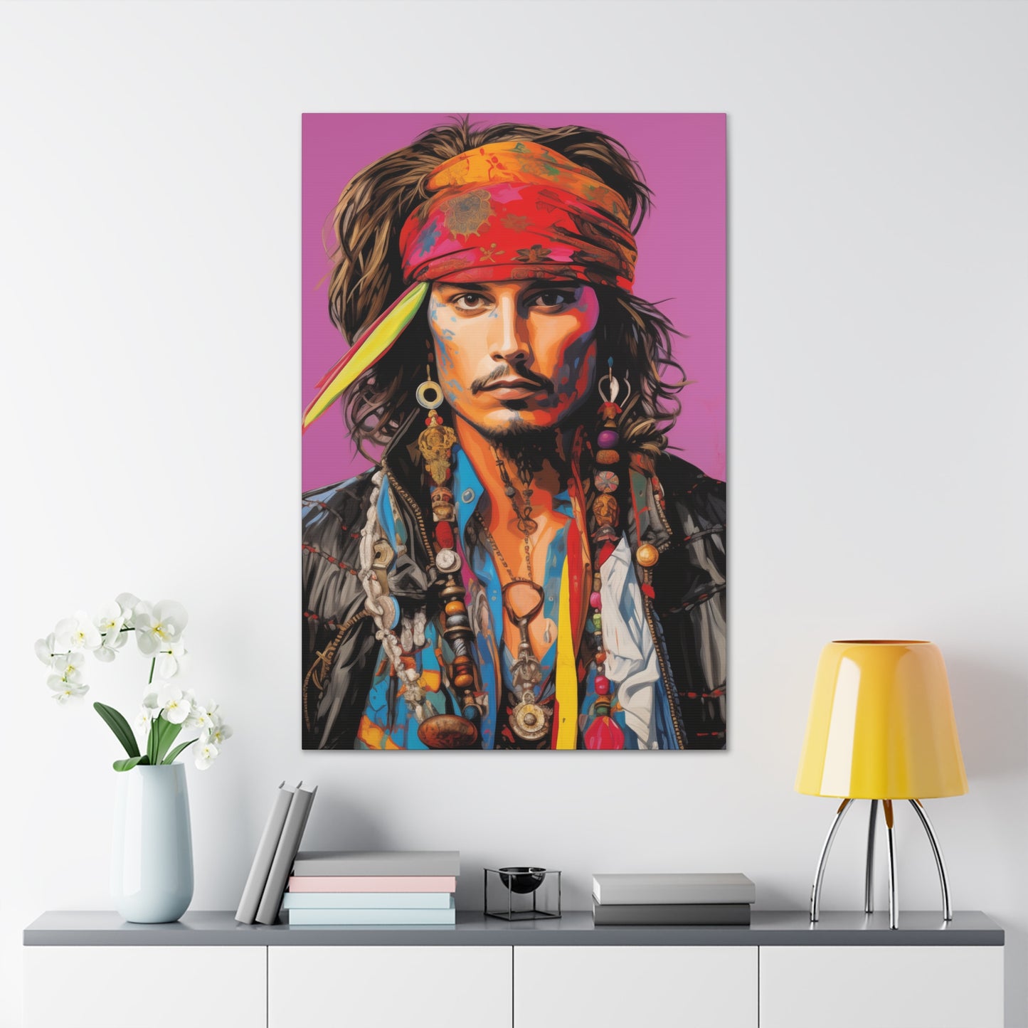 Gallery Wrapped Canvas, Celebrity Inspired, Pop Art Canvas – Johnny Also