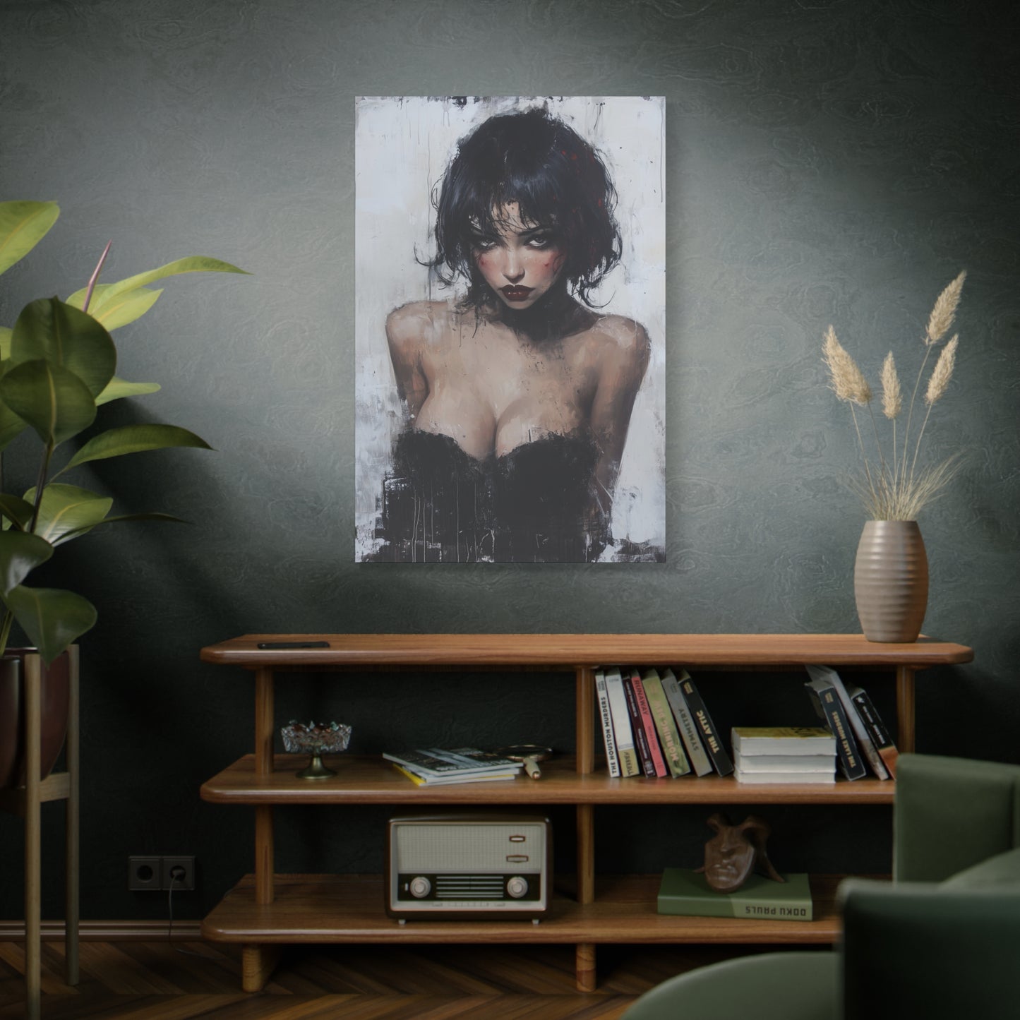 Gallery Wrapped Canvas, Sinners and Saints Art Canvas, Erotic Pinup Art Canvas – Lorna