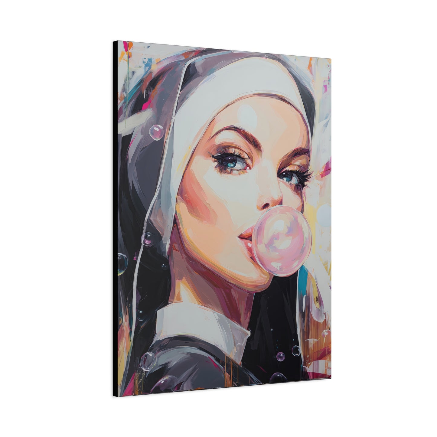 Gallery Wrapped Canvas, Habits and Heresy Art Canvas, Naughty Nuns Art Canvas – Sister Justina