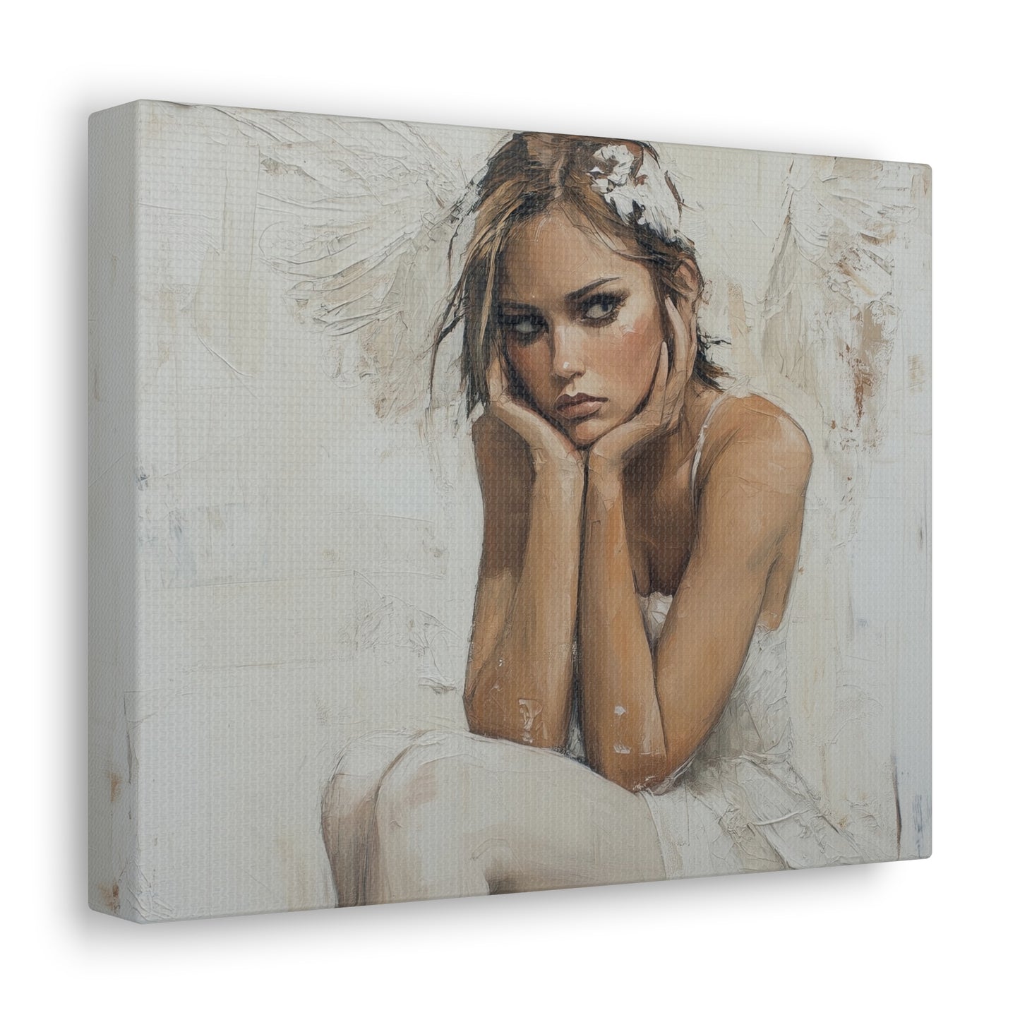 Gallery Wrapped Canvas, Sinners and Saints Art Canvas, Angel Art Canvas – Amber