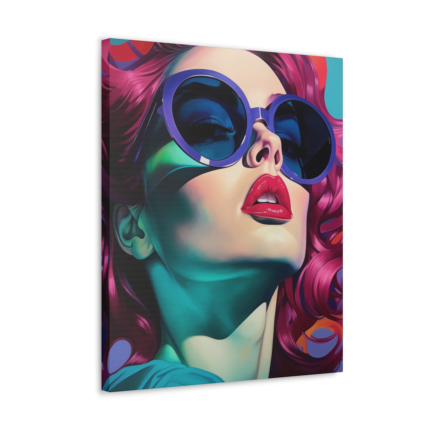 Canvas Gallery Wrapped High-Fashion Wall Art, Stylish Decor, Retro Femme Doll Pop Art – Electra