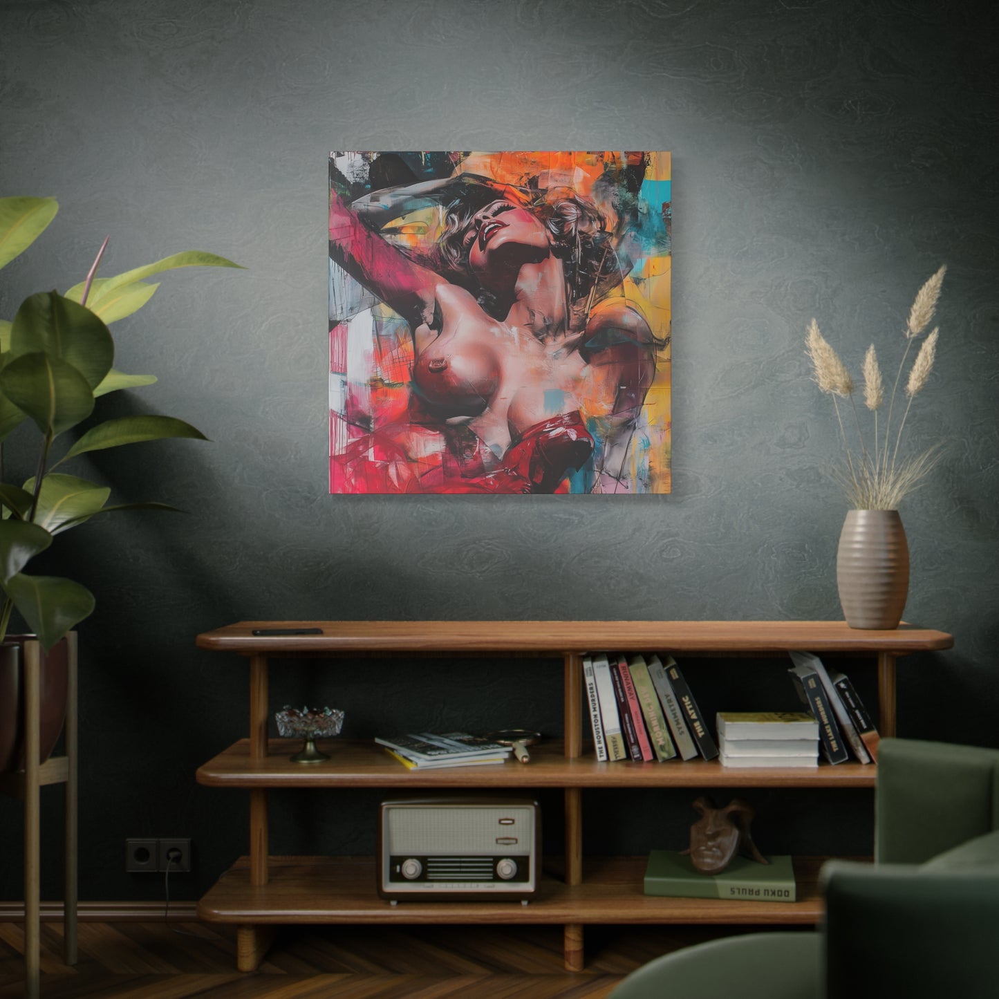 Gallery Wrapped Canvas, Guilt and Grit Adult Art Canvas, Erotic Pinup Art Canvas – Marlowe